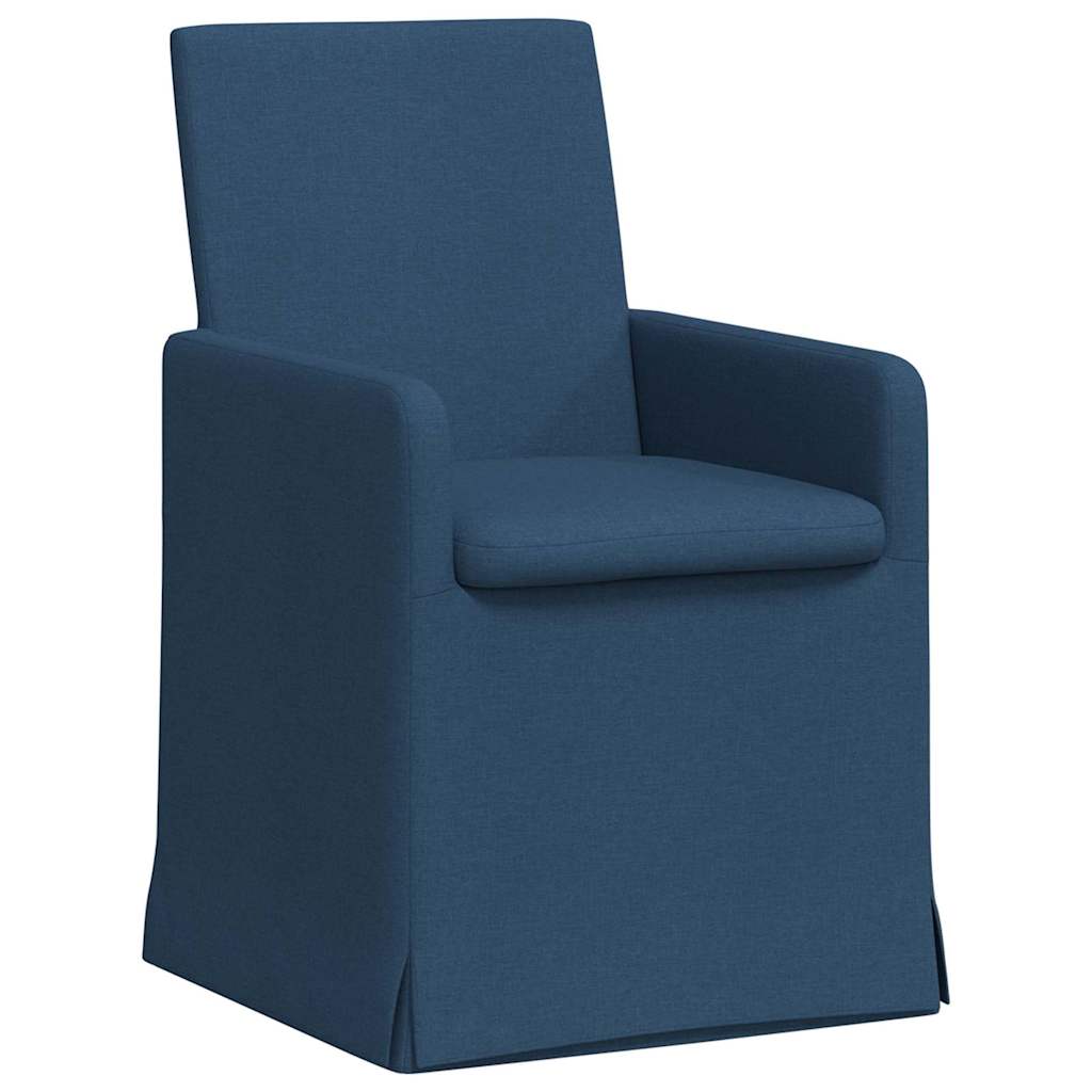 Ēdamistabas krēsli 2 gab. zili 57 x 67 x 95 cm audums