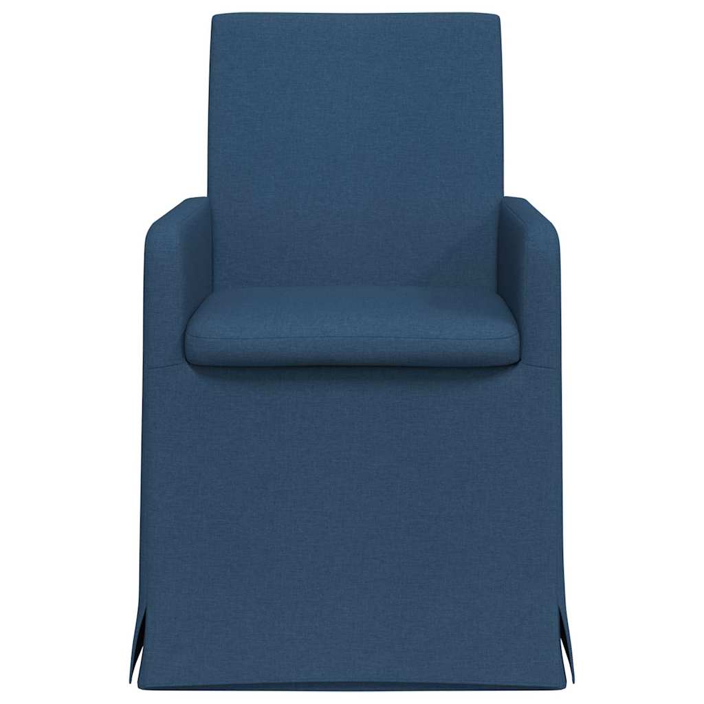 Ēdamistabas krēsli 2 gab. zili 57 x 67 x 95 cm audums