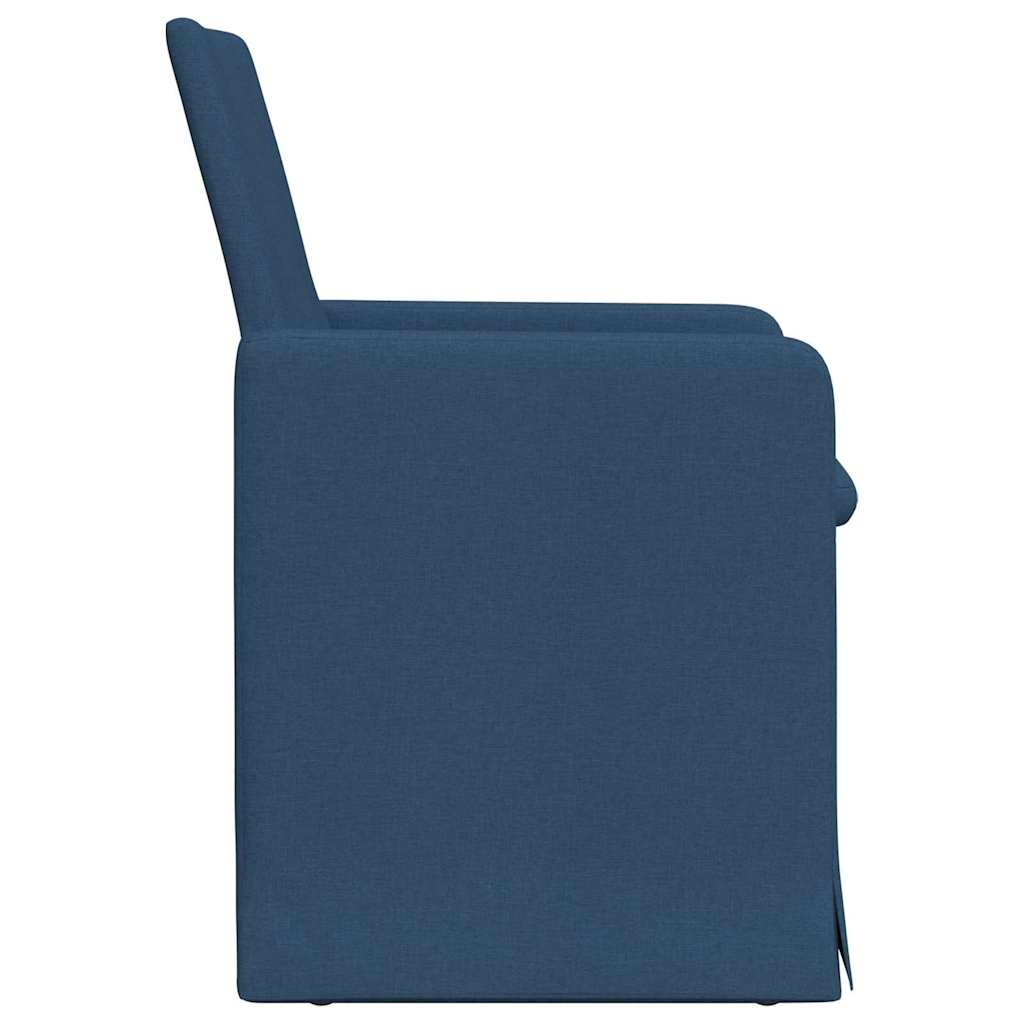 Ēdamistabas krēsli 2 gab. zili 57 x 67 x 95 cm audums