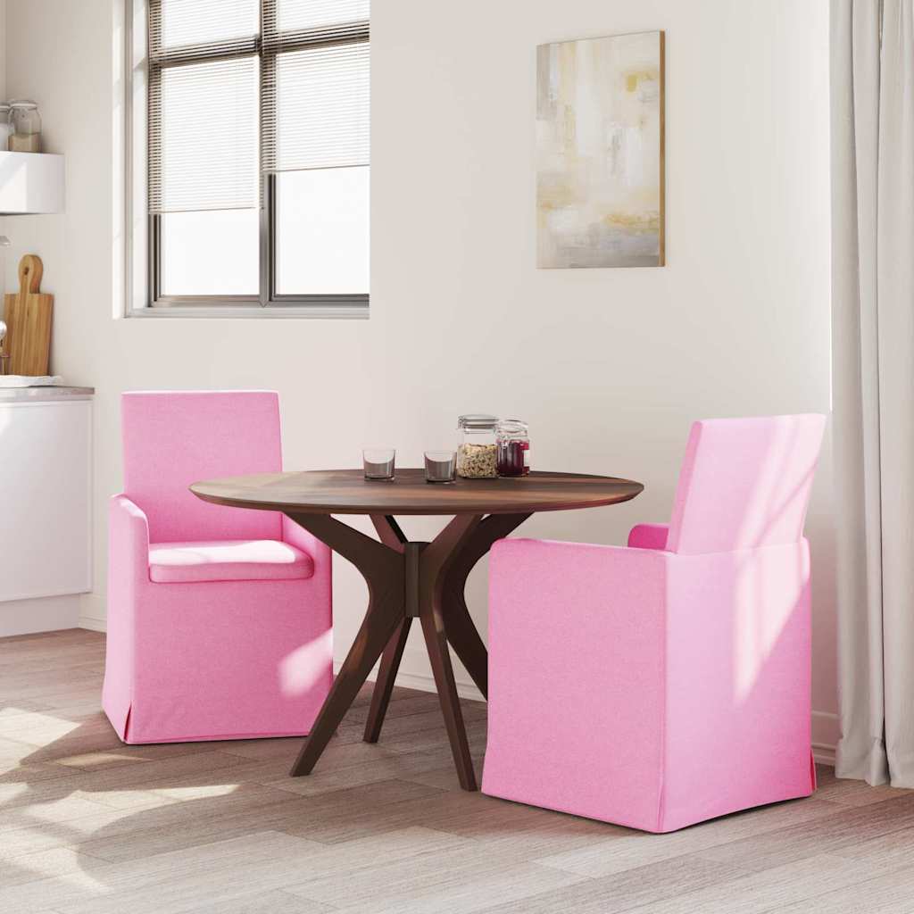 Valgomojo kėdės 2 pcs Rožinė 57 x 67 x 95 cm audinys
