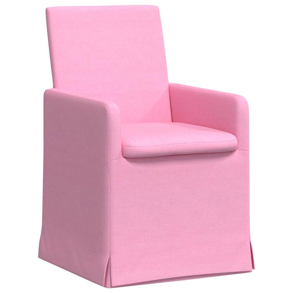 Valgomojo kėdės 2 pcs Rožinė 57 x 67 x 95 cm audinys