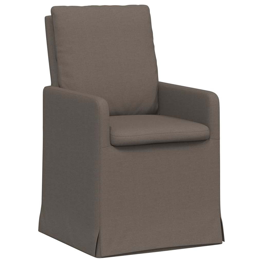 Valgomojo kėdės 2 pcs Šviesiai pilka 57 x 67 x 98 cm Linas