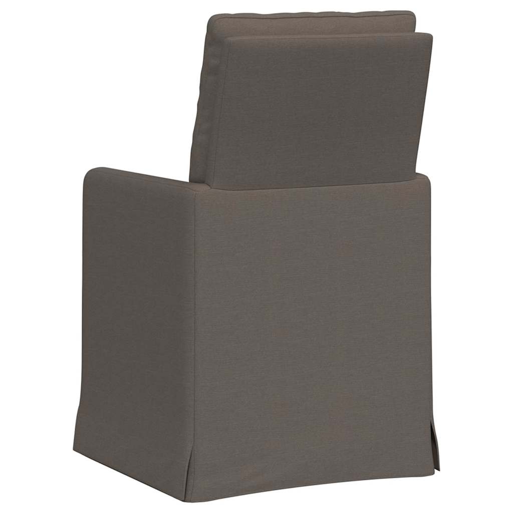 Valgomojo kėdės 2 pcs Šviesiai pilka 57 x 67 x 98 cm Linas