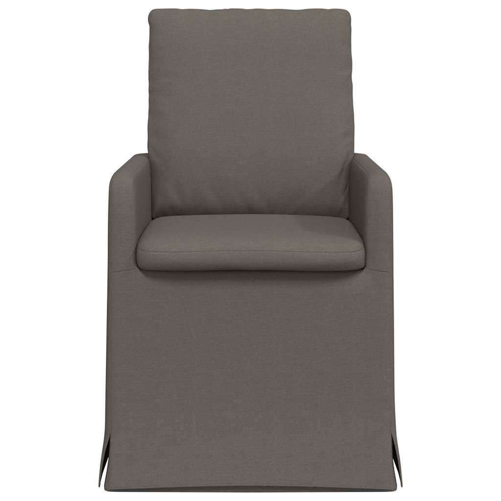 Valgomojo kėdės 2 pcs Šviesiai pilka 57 x 67 x 98 cm Linas