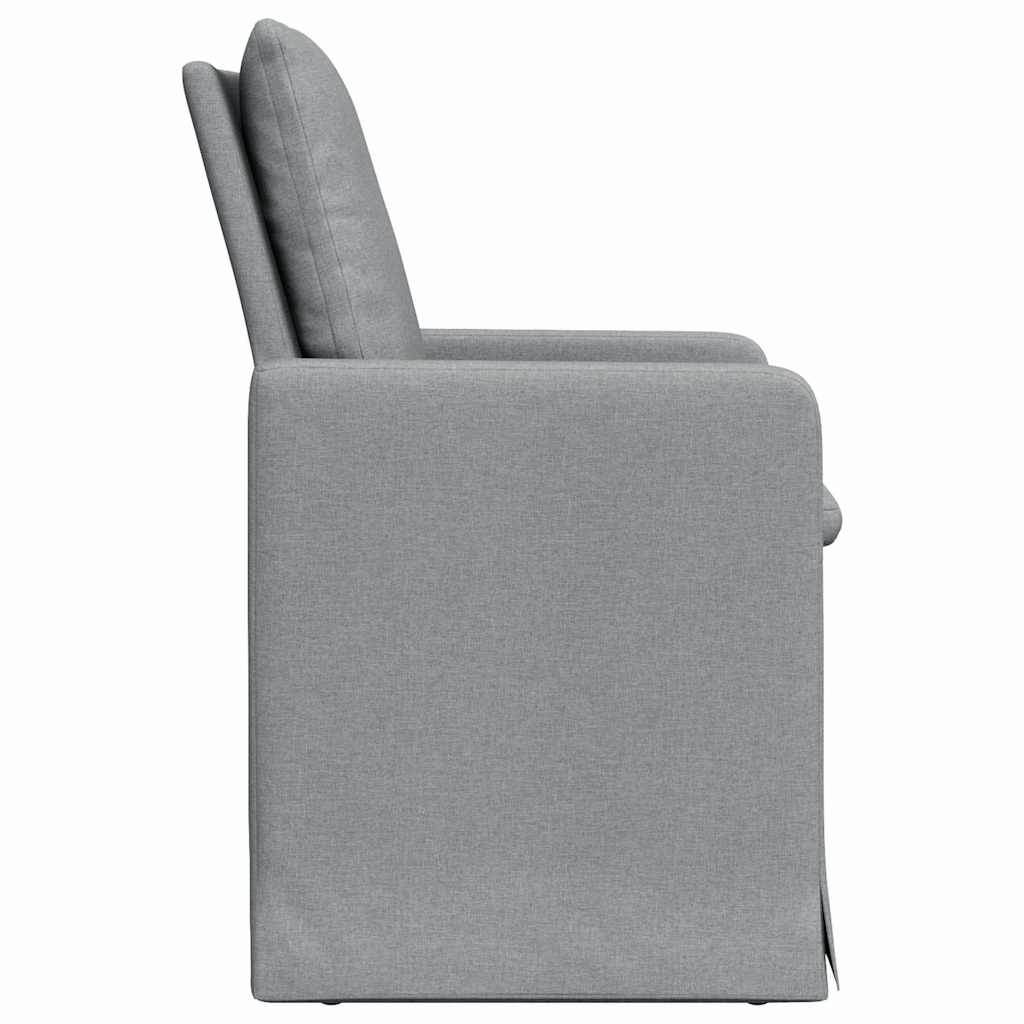 Valgomojo kėdės 2 pcs Šviesiai pilka 57 x 67 x 98 cm audinys