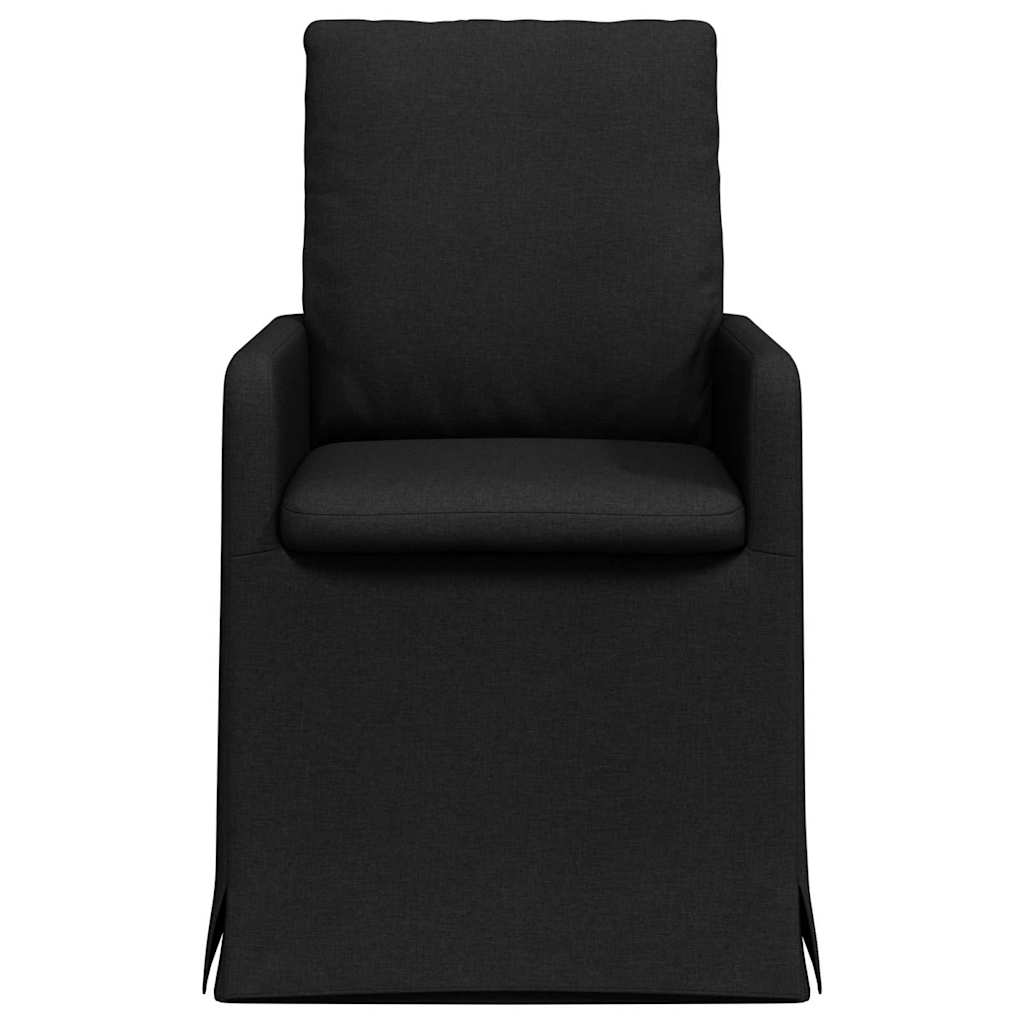 Valgomojo kėdės 2 pcs Juoda 57 x 67 x 98 cm audinys