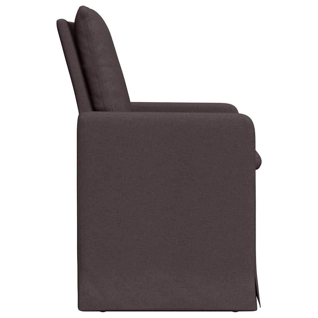 Valgomojo kėdės 2 pcs Tamsiai ruda 57 x 67 x 98 cm audinys