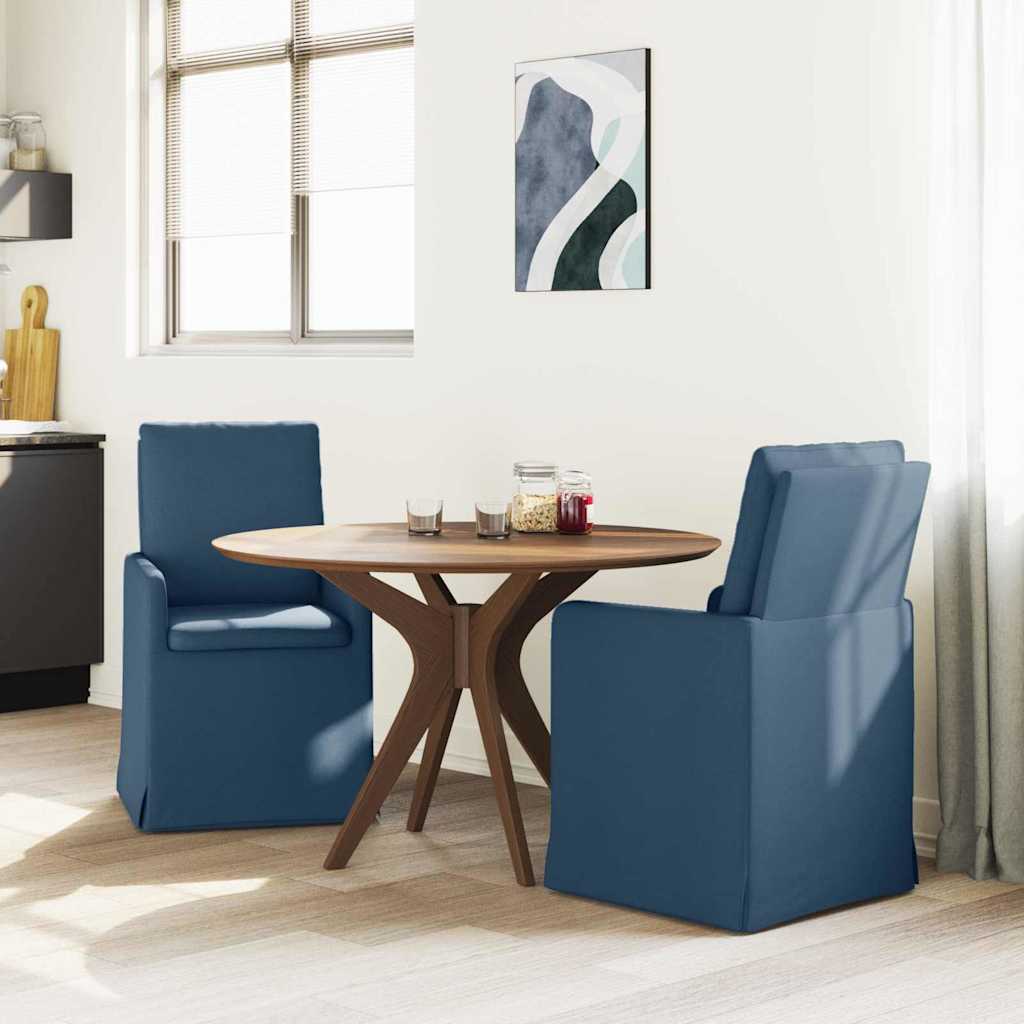 Valgomojo kėdės 2 pcs Mėlyna 57 x 67 x 98 cm audinys