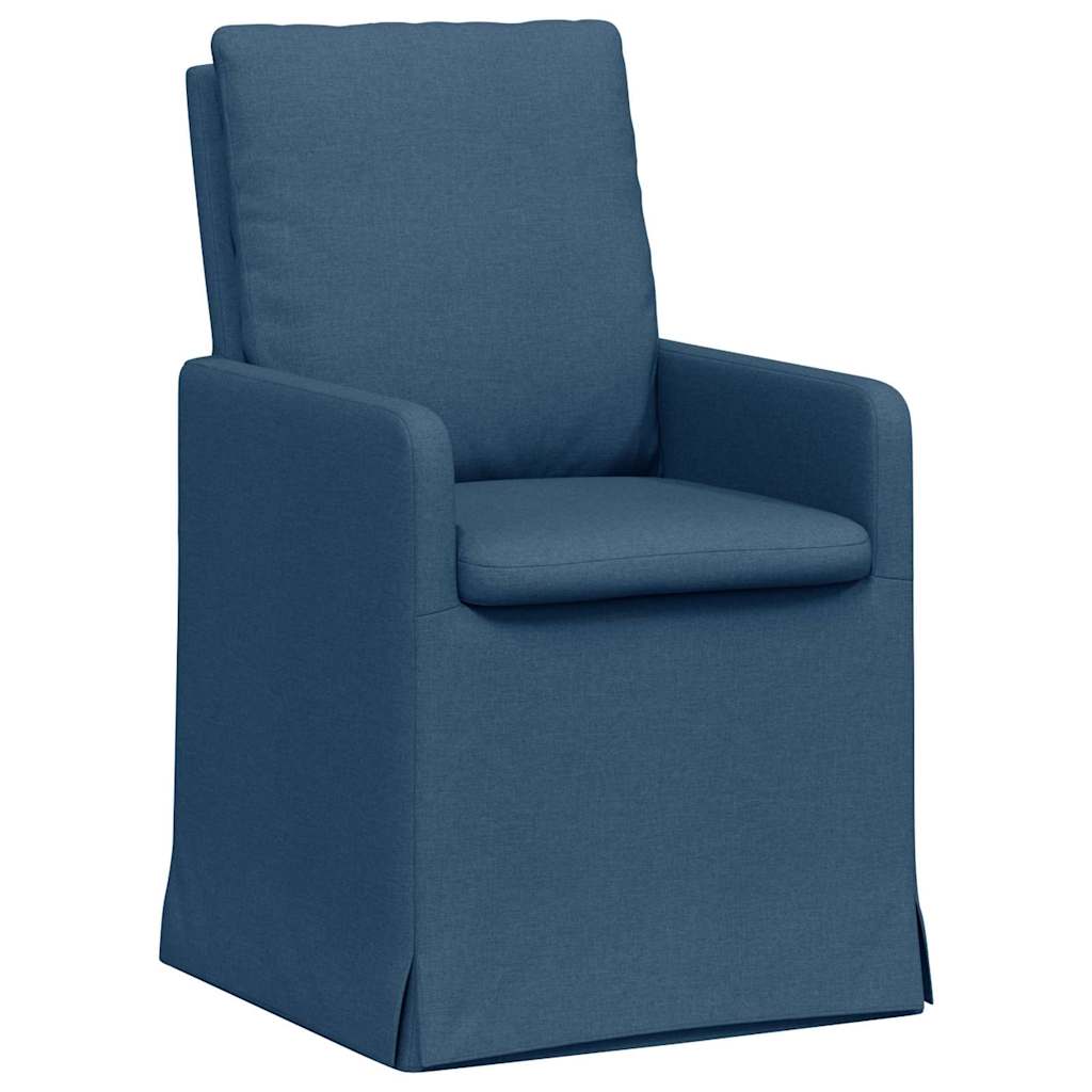 Valgomojo kėdės 2 pcs Mėlyna 57 x 67 x 98 cm audinys