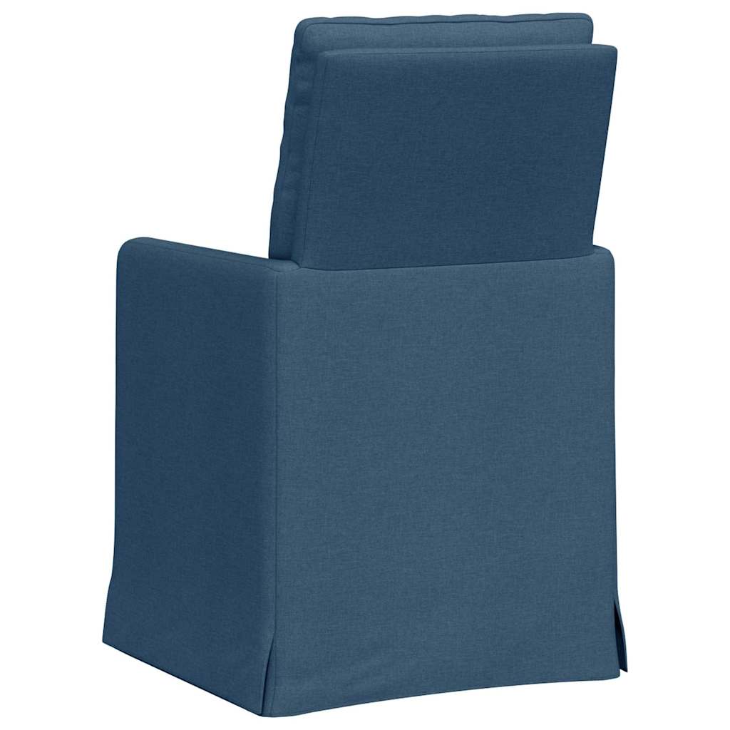 Valgomojo kėdės 2 pcs Mėlyna 57 x 67 x 98 cm audinys