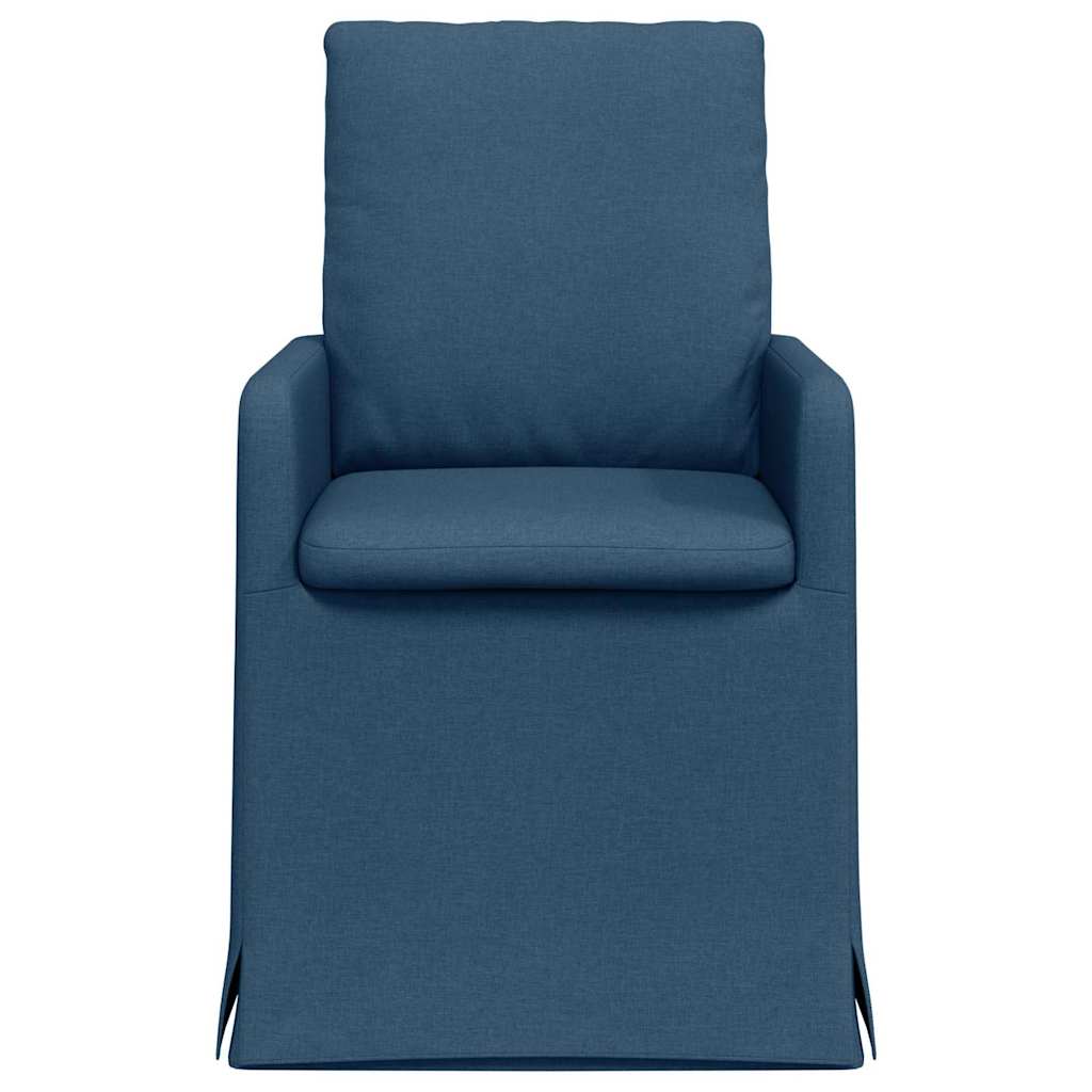 Valgomojo kėdės 2 pcs Mėlyna 57 x 67 x 98 cm audinys