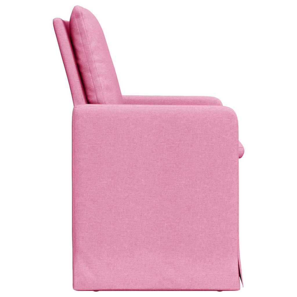 Valgomojo kėdės 2 pcs Rožinė 57 x 67 x 98 cm audinys