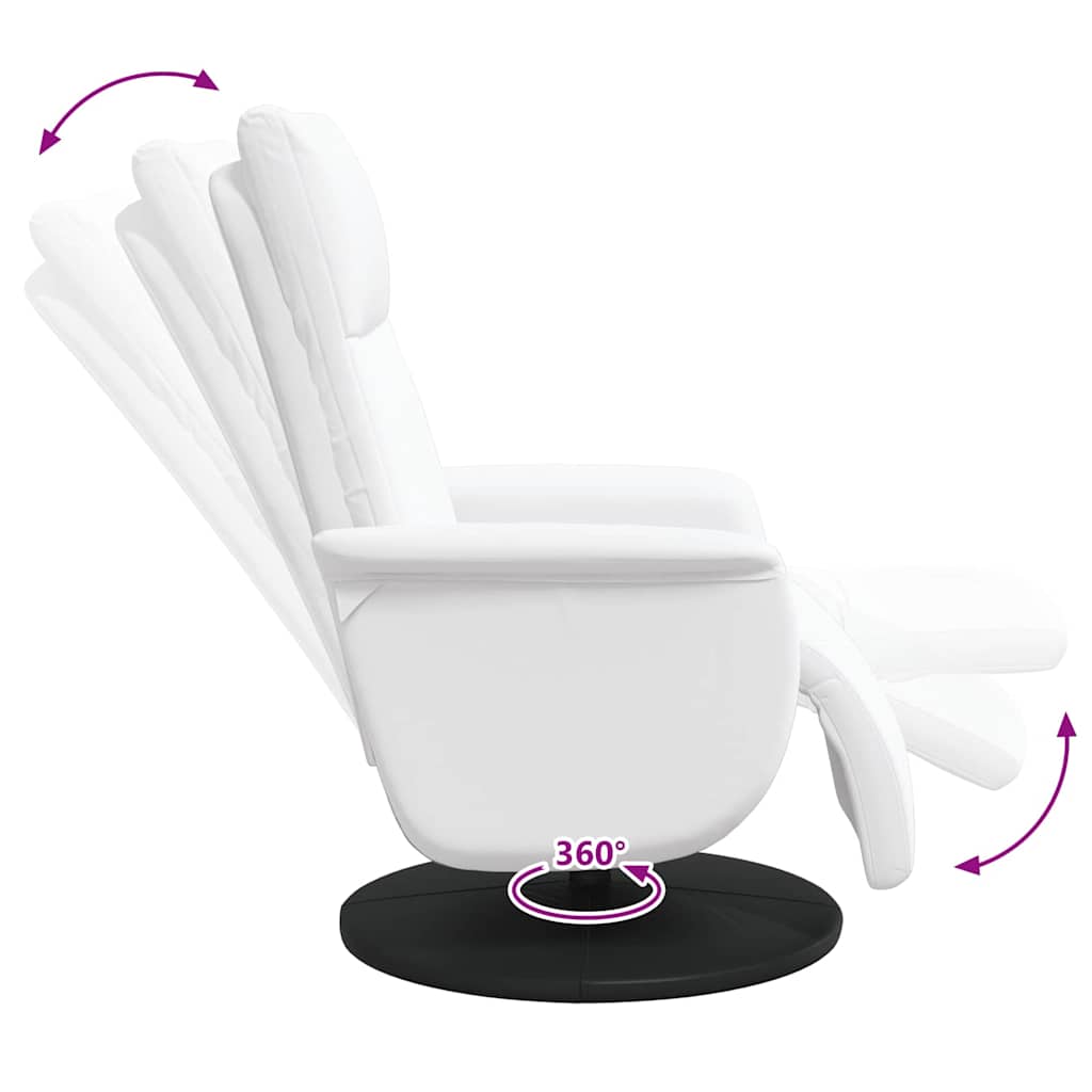 Massage Recliner White 71 x 90 x 105 cm