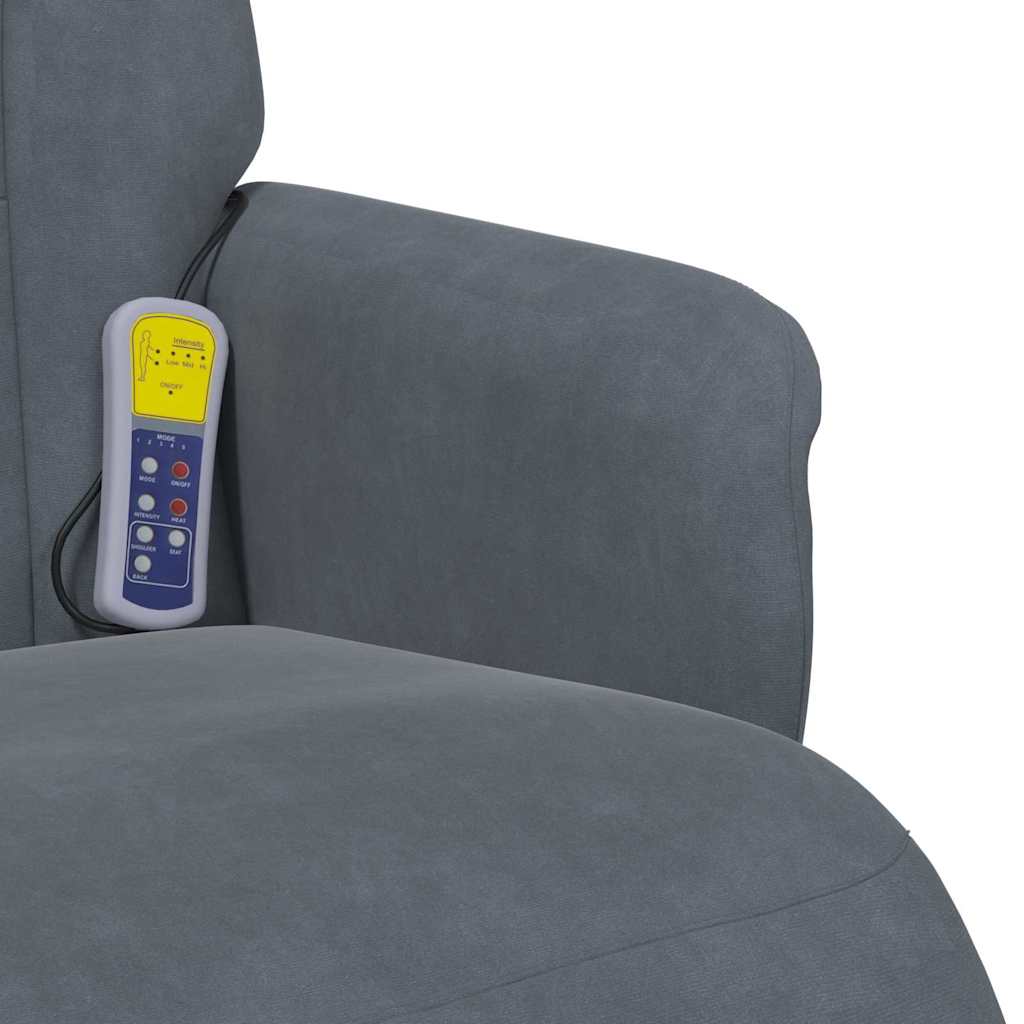 Masažinis atlošiamasis krėslas Tamsiai pilka 91 x 71 x 105.5 cm
