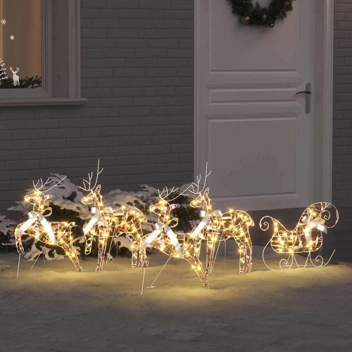 LED elniai 5 vnt. 40 LED Daugiaspalvis 42 x 15 x 64 cm PET