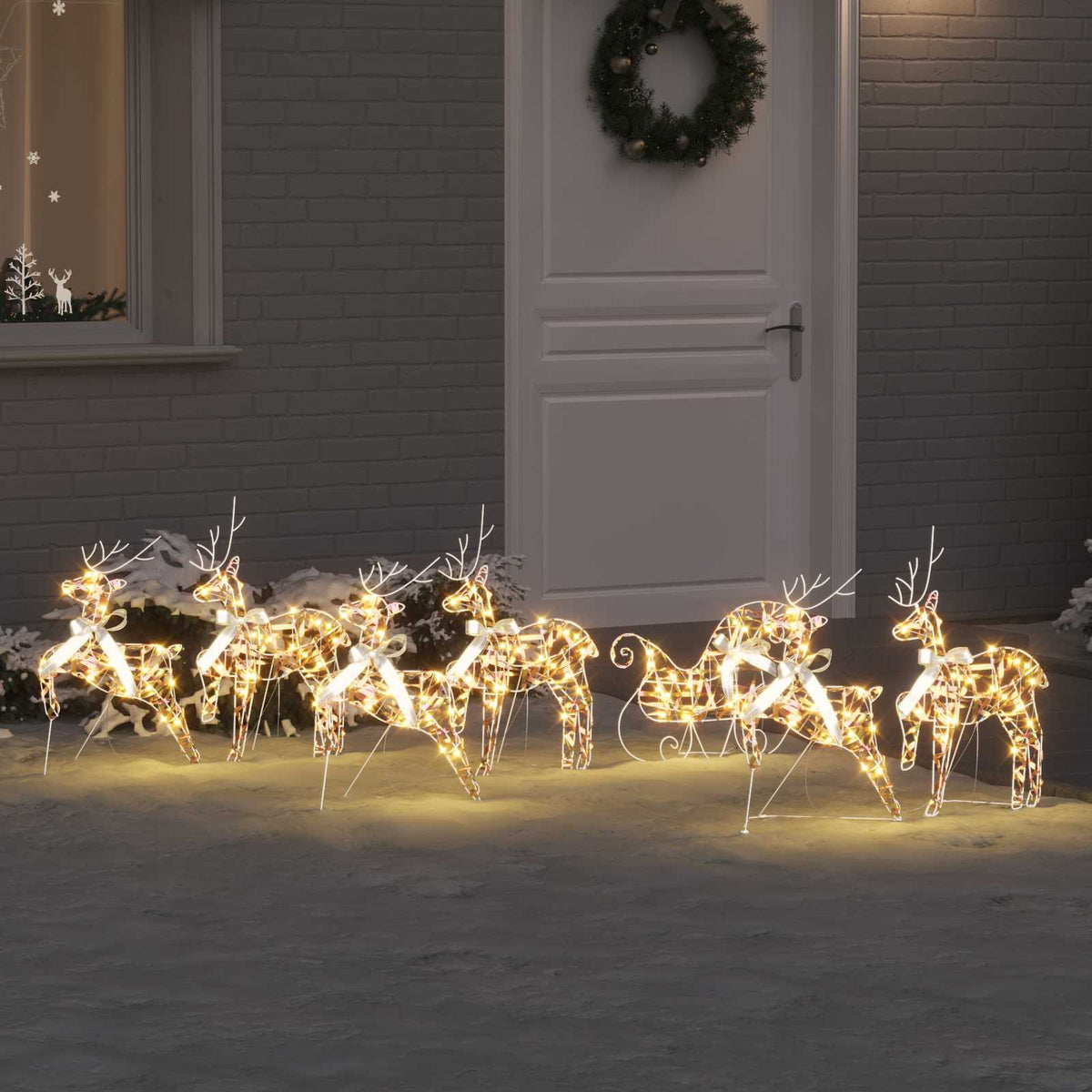 LED elniai 7 vnt. 40 LED Daugiaspalvis 42 x 15 x 64 cm PET