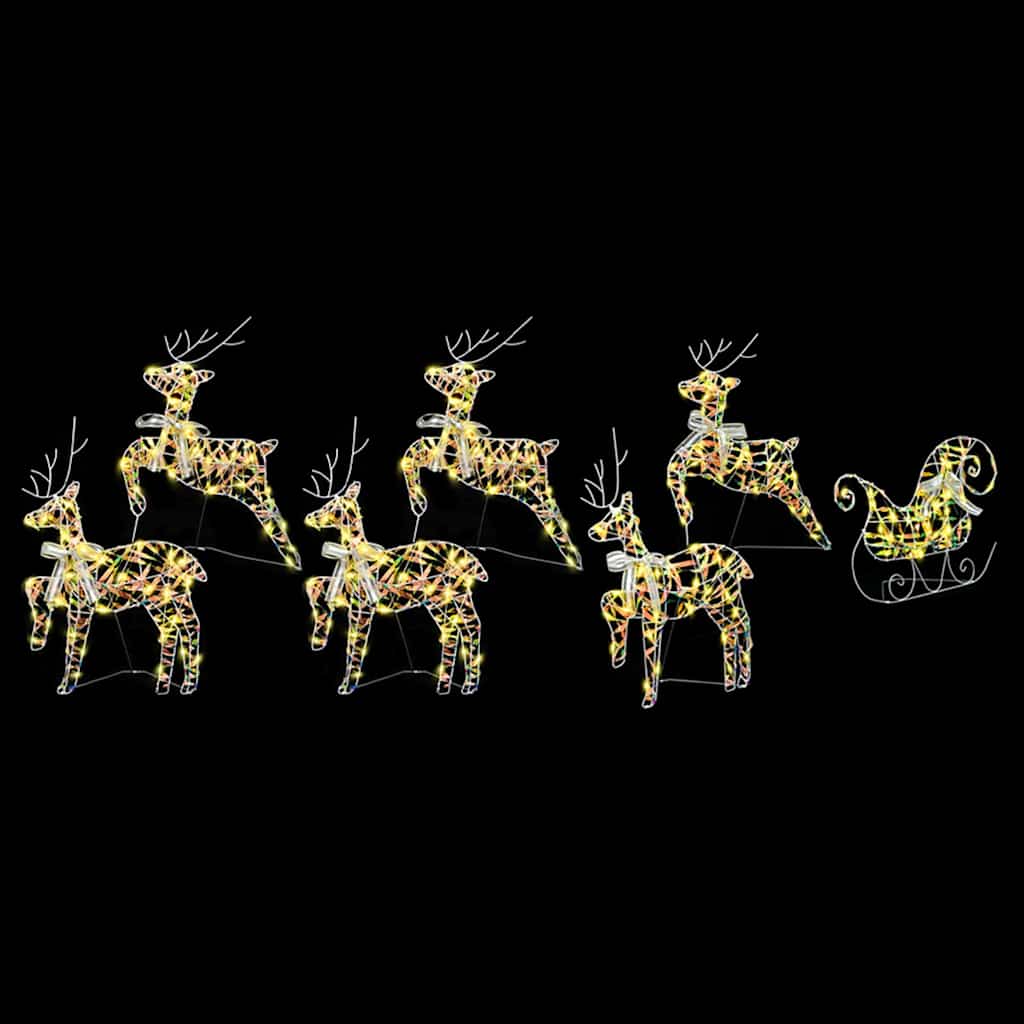 LED elniai 7 vnt. 40 LED Daugiaspalvis 42 x 15 x 64 cm PET