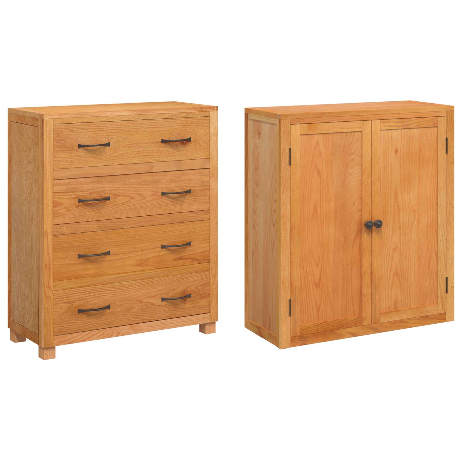 Storage Furniture Set with Drawers Brown Engineered Wood