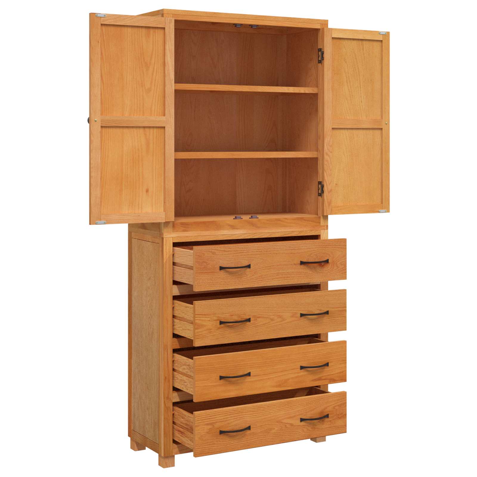 Storage Furniture Set with Drawers Brown Engineered Wood