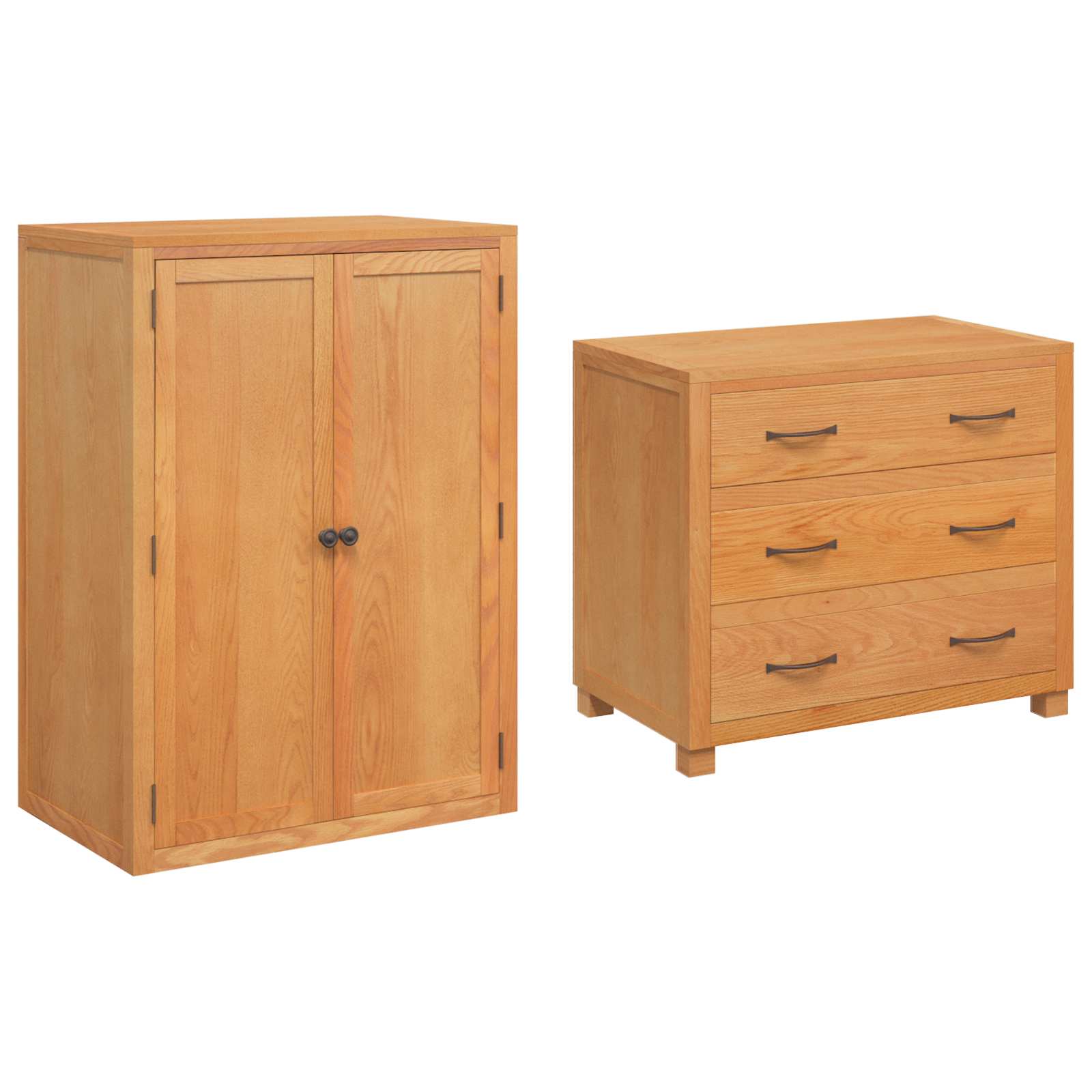Storage Furniture Set with Drawers Brown Engineered Wood