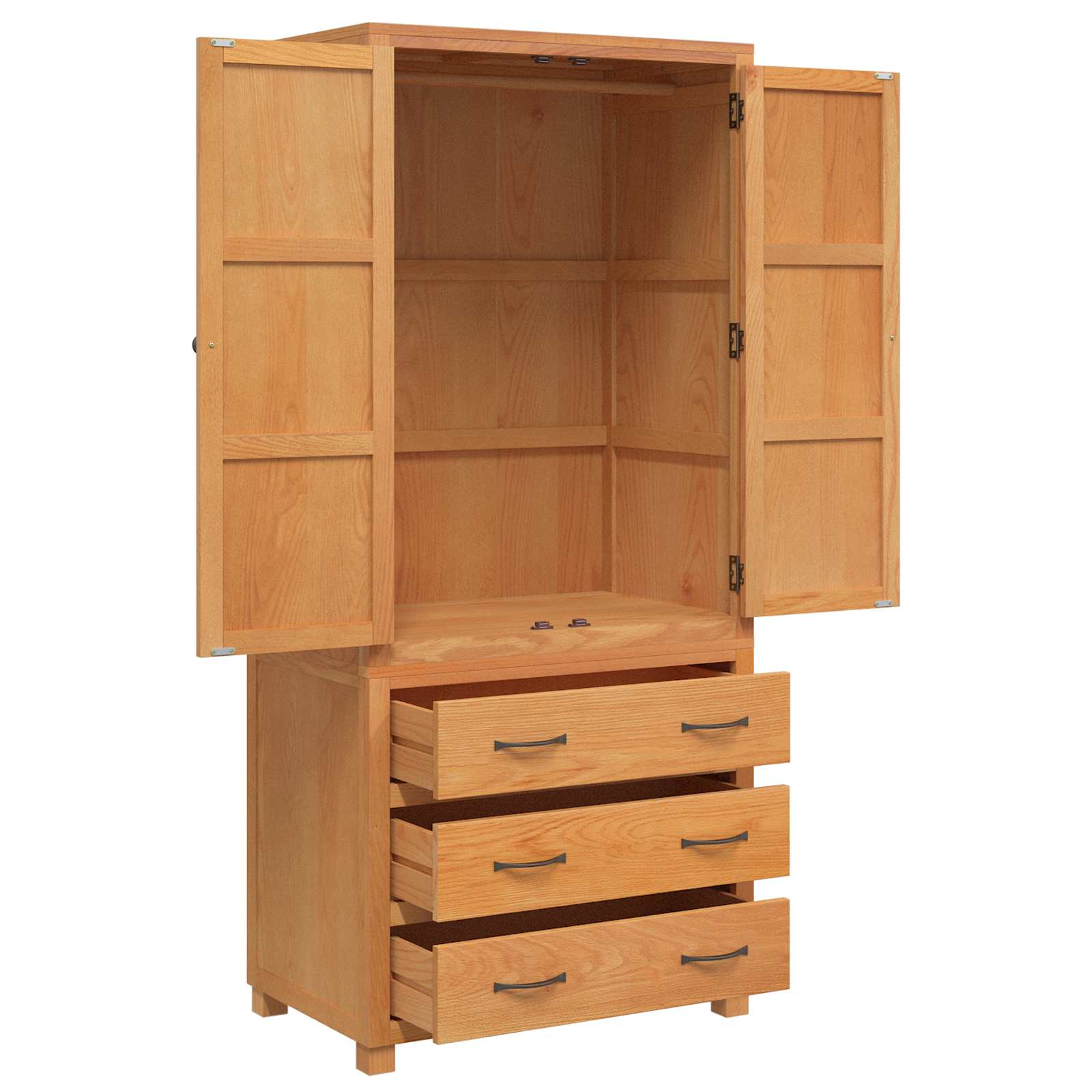 Storage Furniture Set with Drawers Brown Engineered Wood