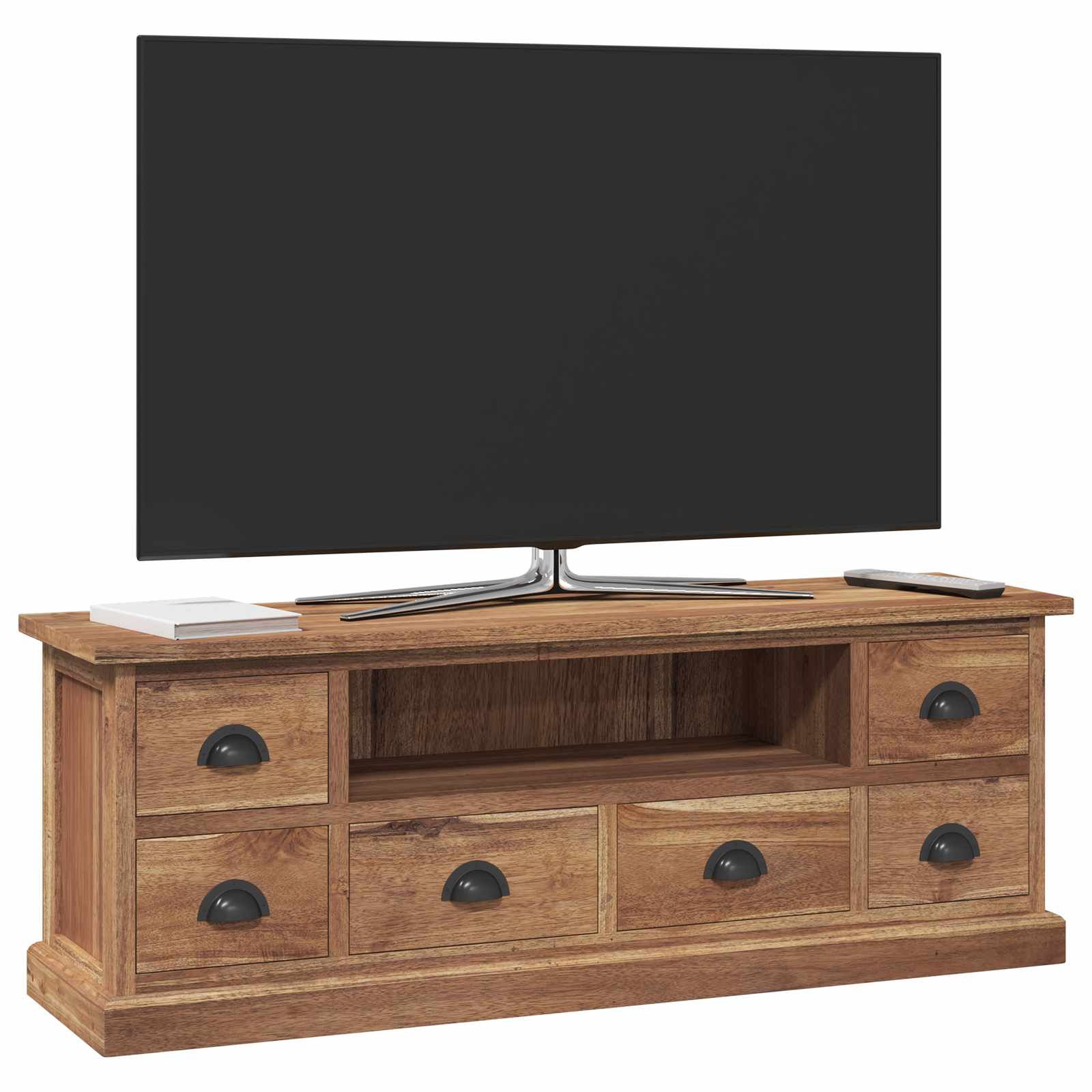 Televizora statīvs ar atvilktnēm dabīgs 110 x 30 x 40 cm