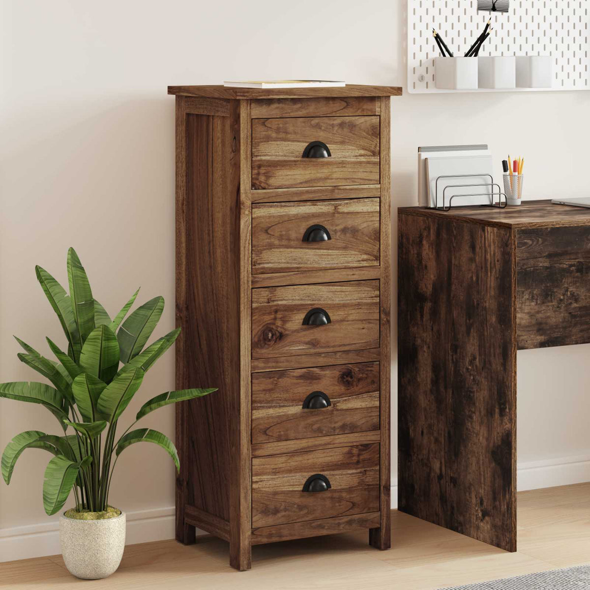 Ištraukalas spinta Natūrali 45 x 35 x 110 cm Kieto teka medžio