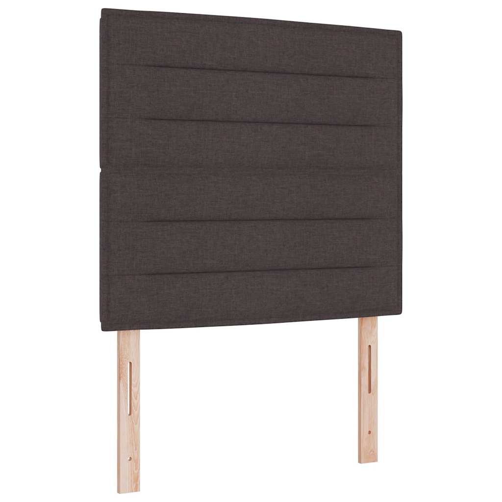 Kiemas lova su čiužiniu Tamsiai ruda 90 x 200 cm audinys