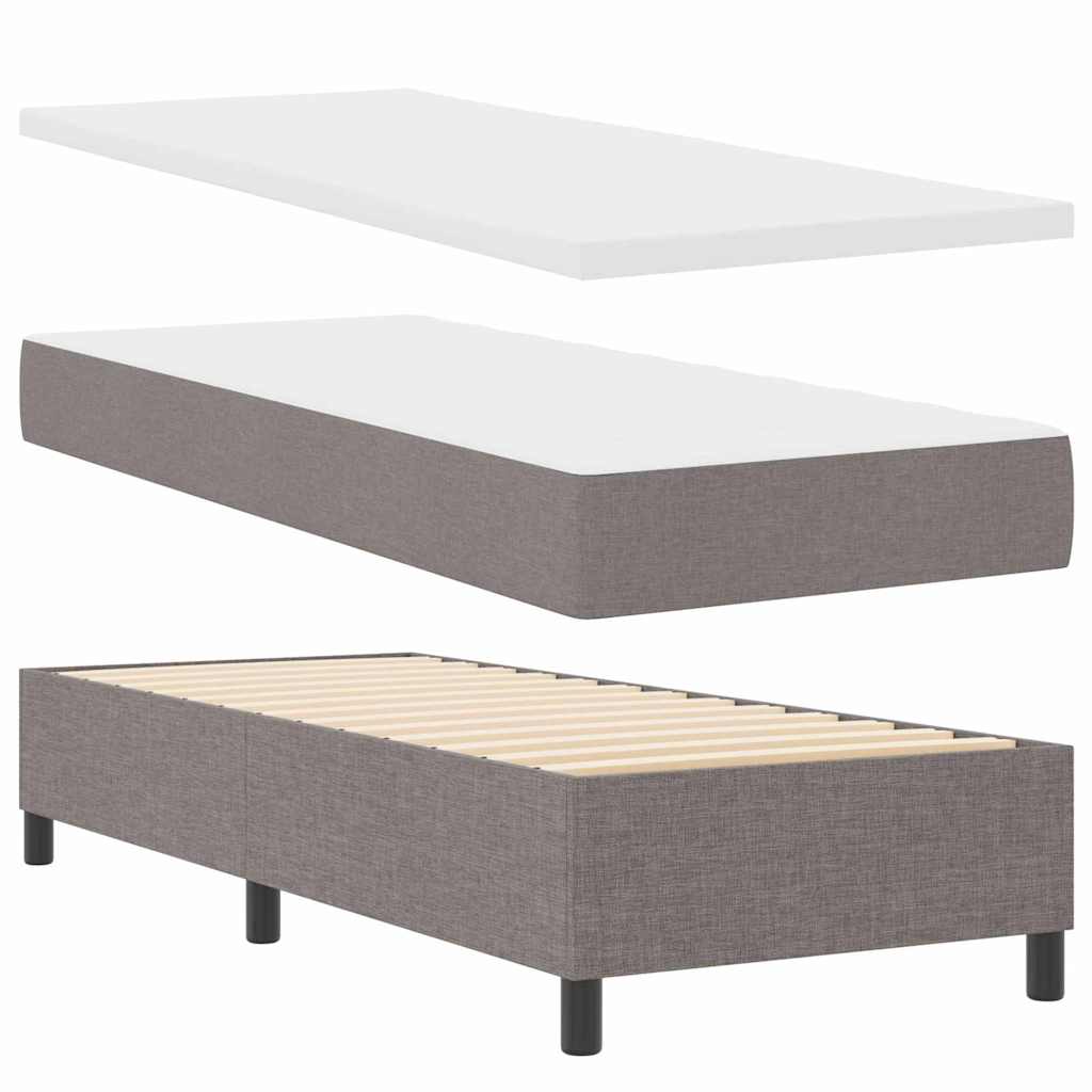 Kiemas lova su čiužiniu su galvūgalio Taupe 80 x 200 cm audinys