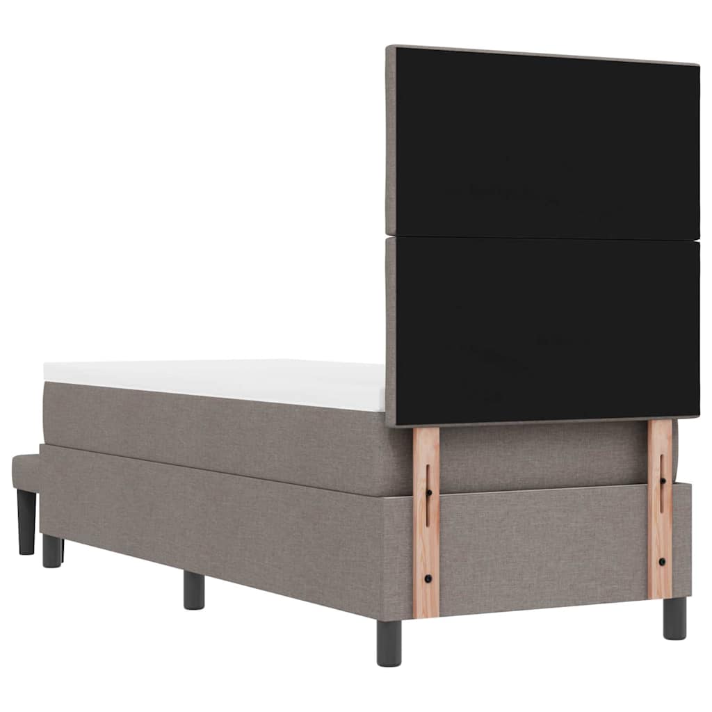 Kiemas lova su čiužiniu su galvūgalio Taupe 80 x 200 cm audinys