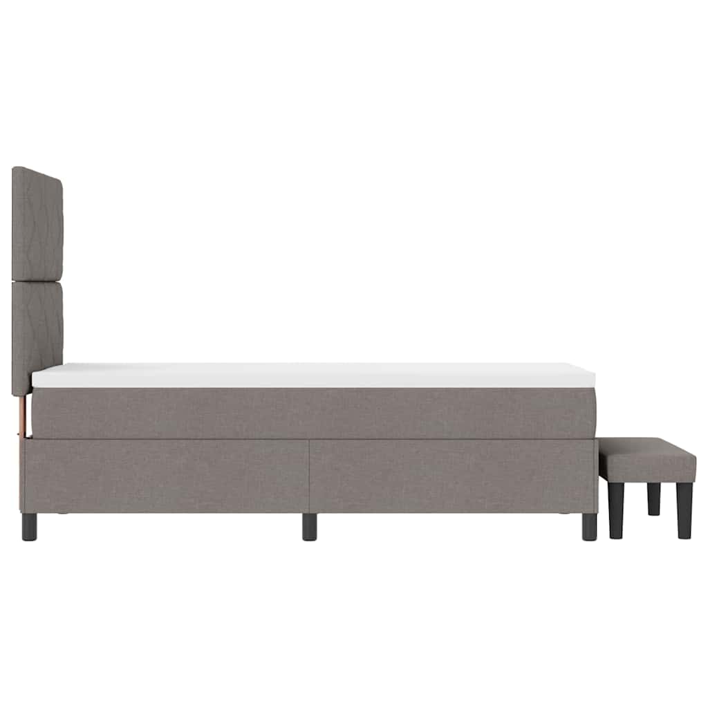 Kiemas lova su čiužiniu su galvūgalio Taupe 80 x 200 cm audinys