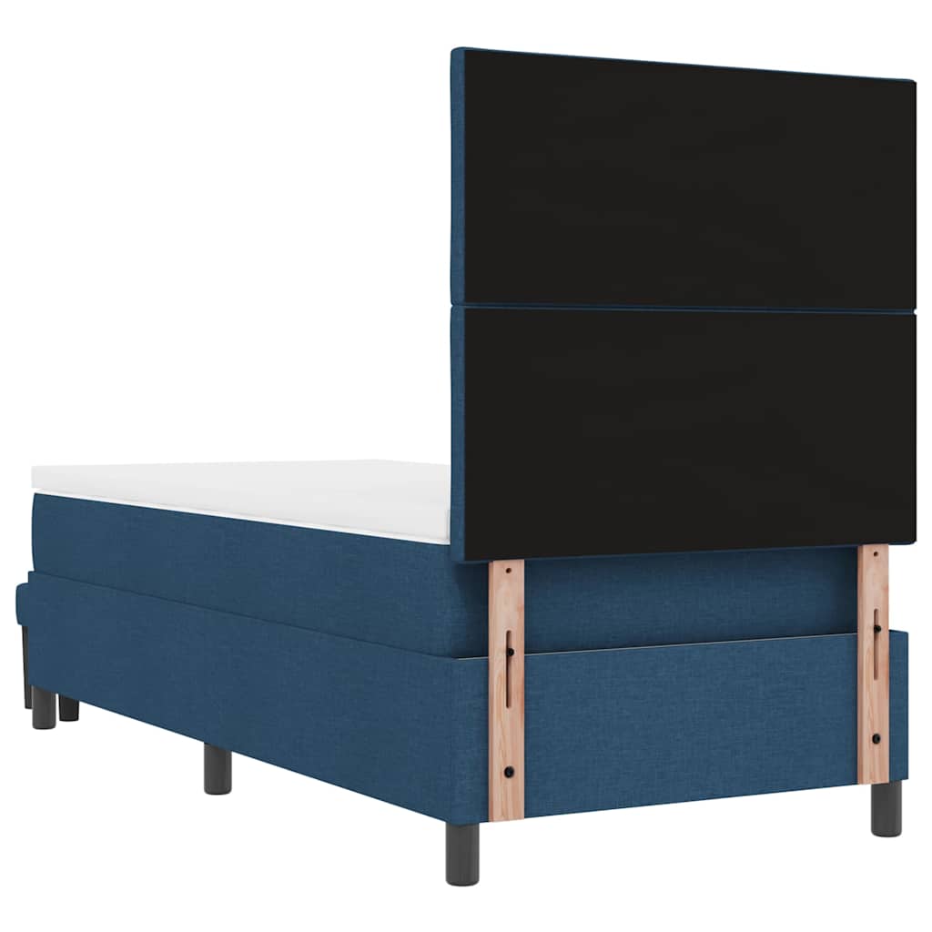 Kiemas lova su čiužiniu Mėlyna 90 x 200 cm audinys