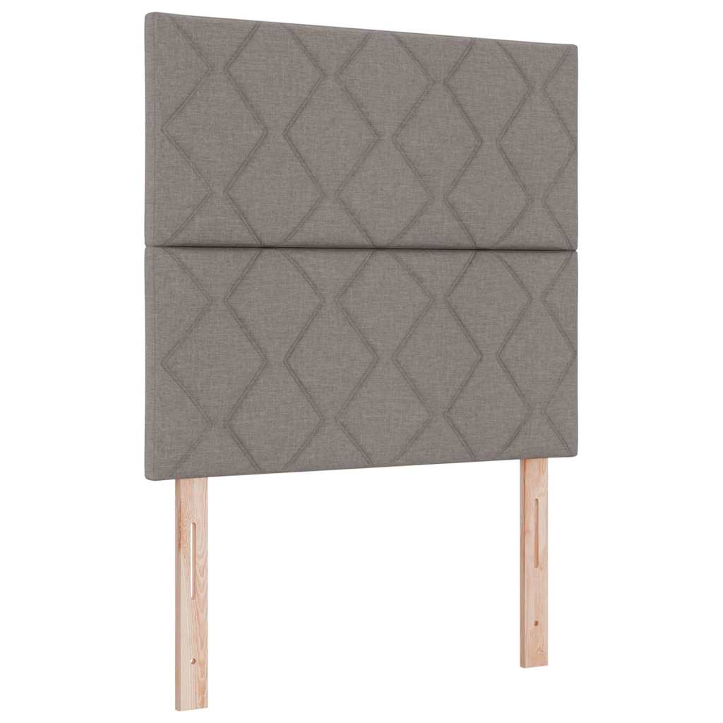 Kiemas lova su čiužiniu Taupe 120 x 200 cm audinys