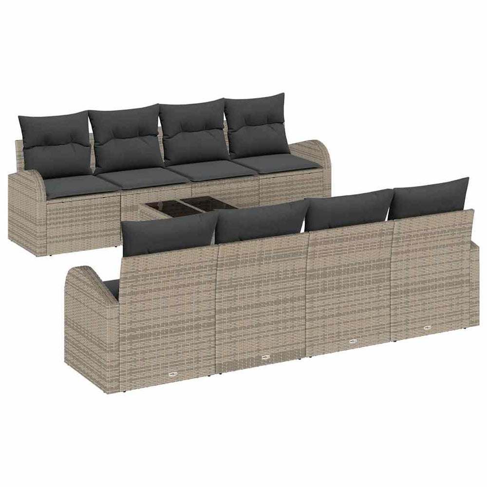 9-piece Garden Sofa Set with Cushions