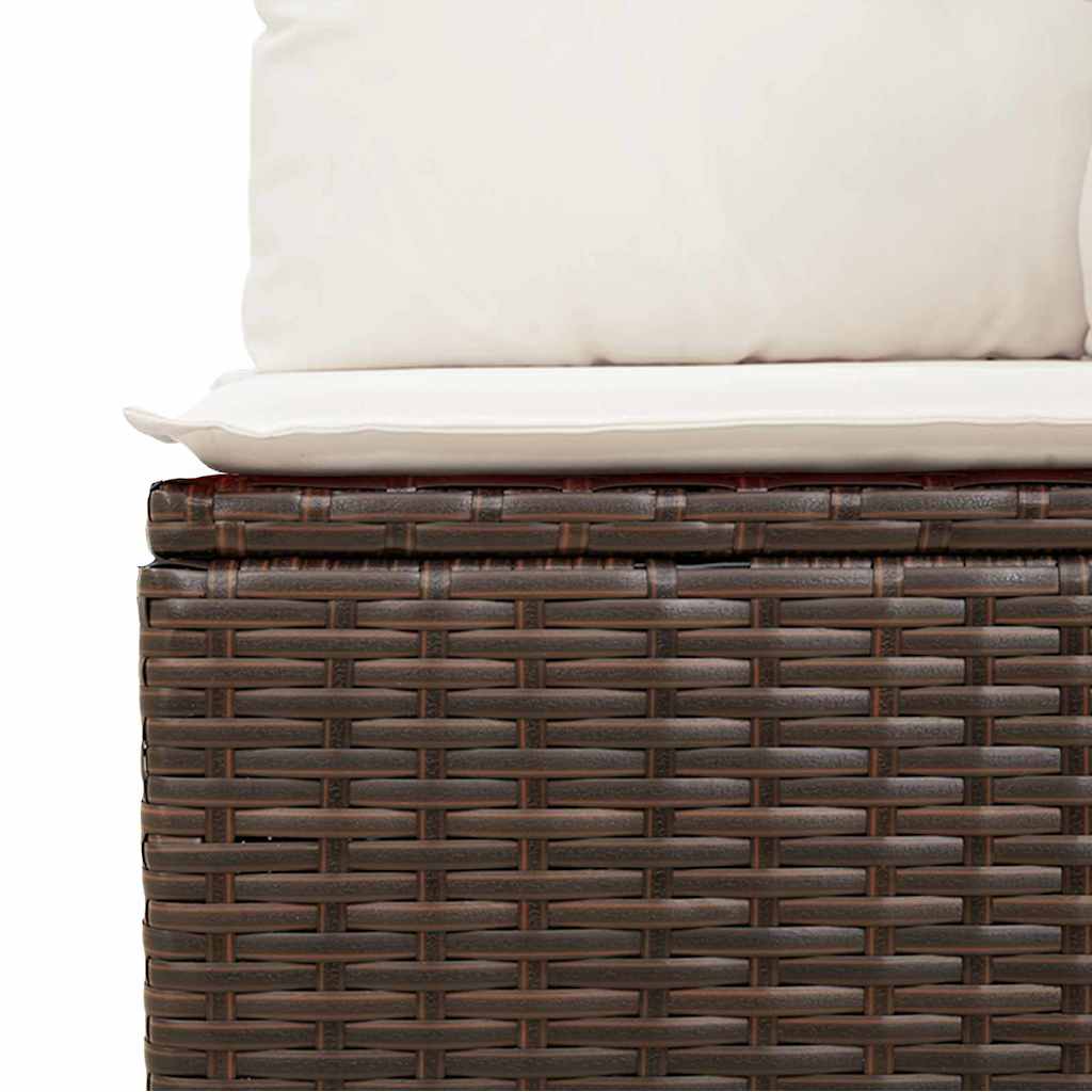 10 dalių sodinė sofa su pagalvėlėmis pilka poliratano