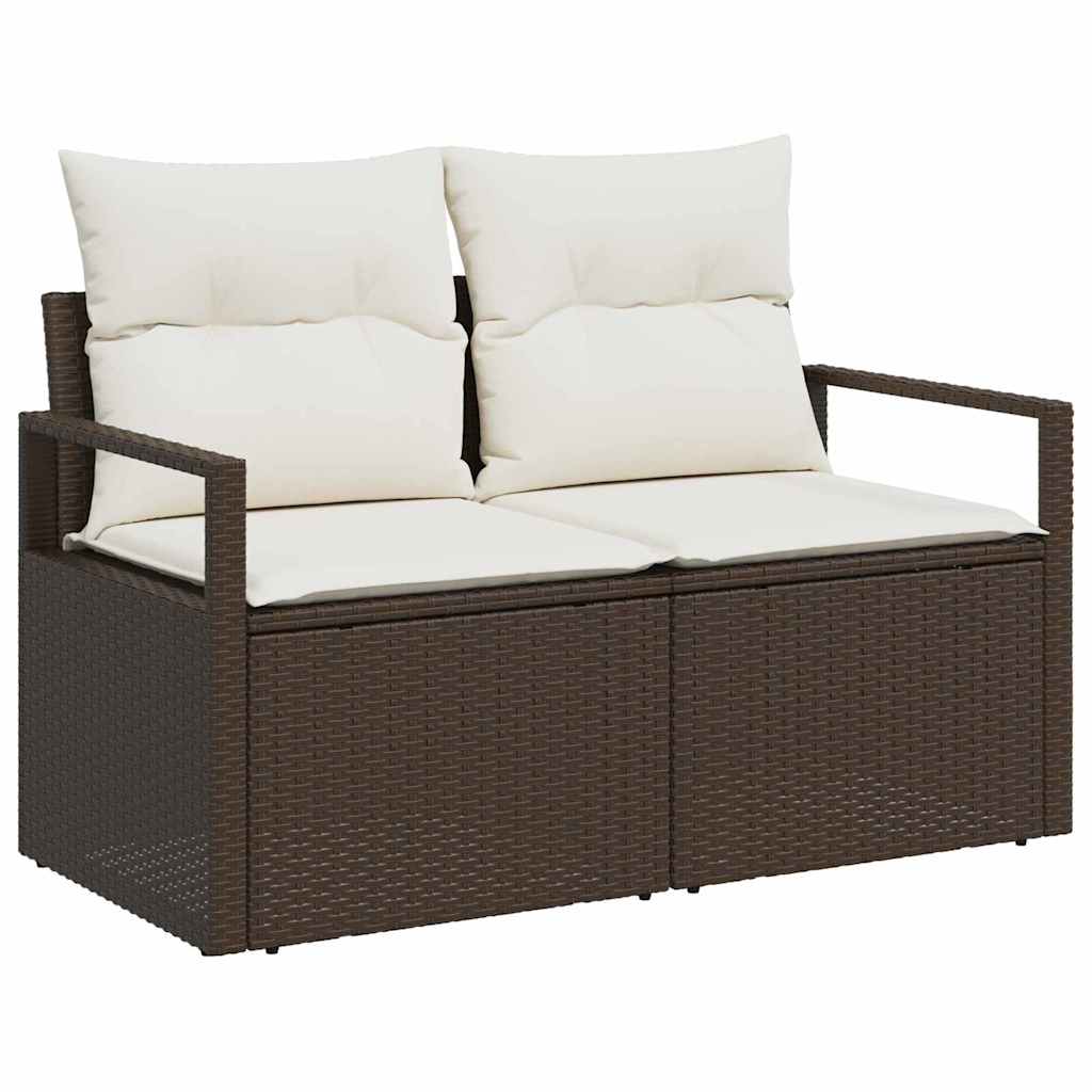 10 dalių sodinė sofa su pagalvėlėmis pilka poliratano