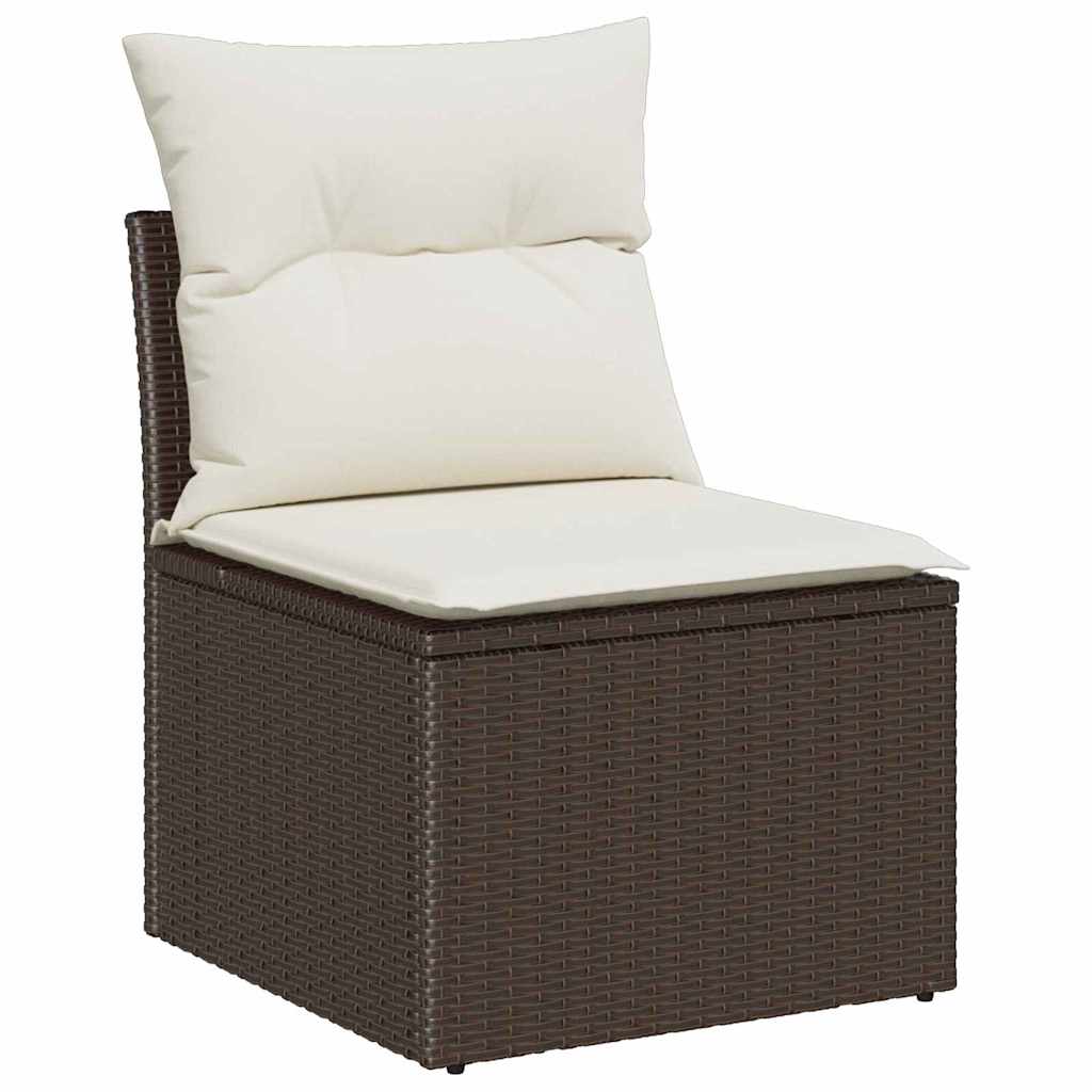 10 dalių sodinė sofa su pagalvėlėmis pilka poliratano