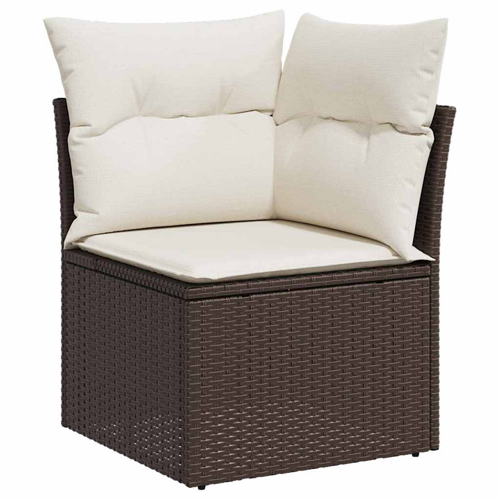 10 dalių sodinė sofa su pagalvėlėmis pilka poliratano