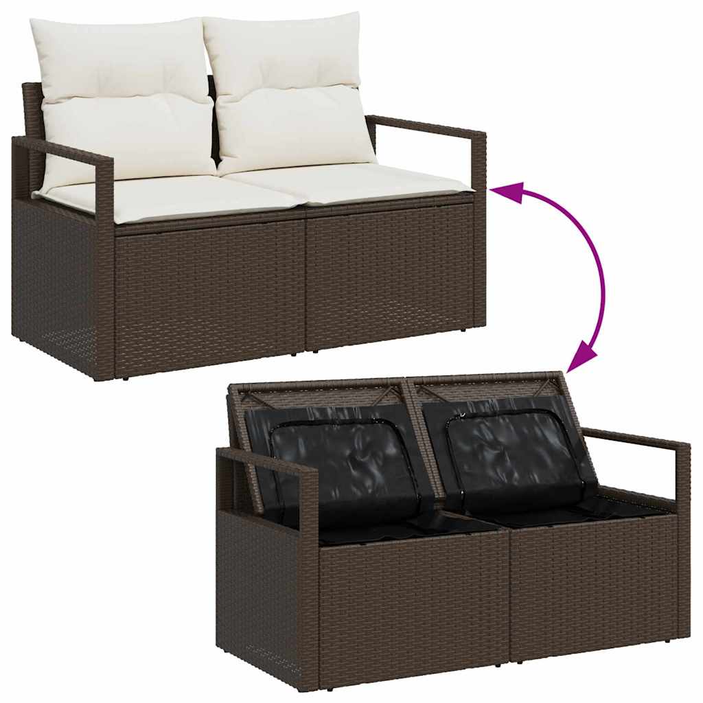 10 dalių sodinė sofa su pagalvėlėmis pilka poliratano