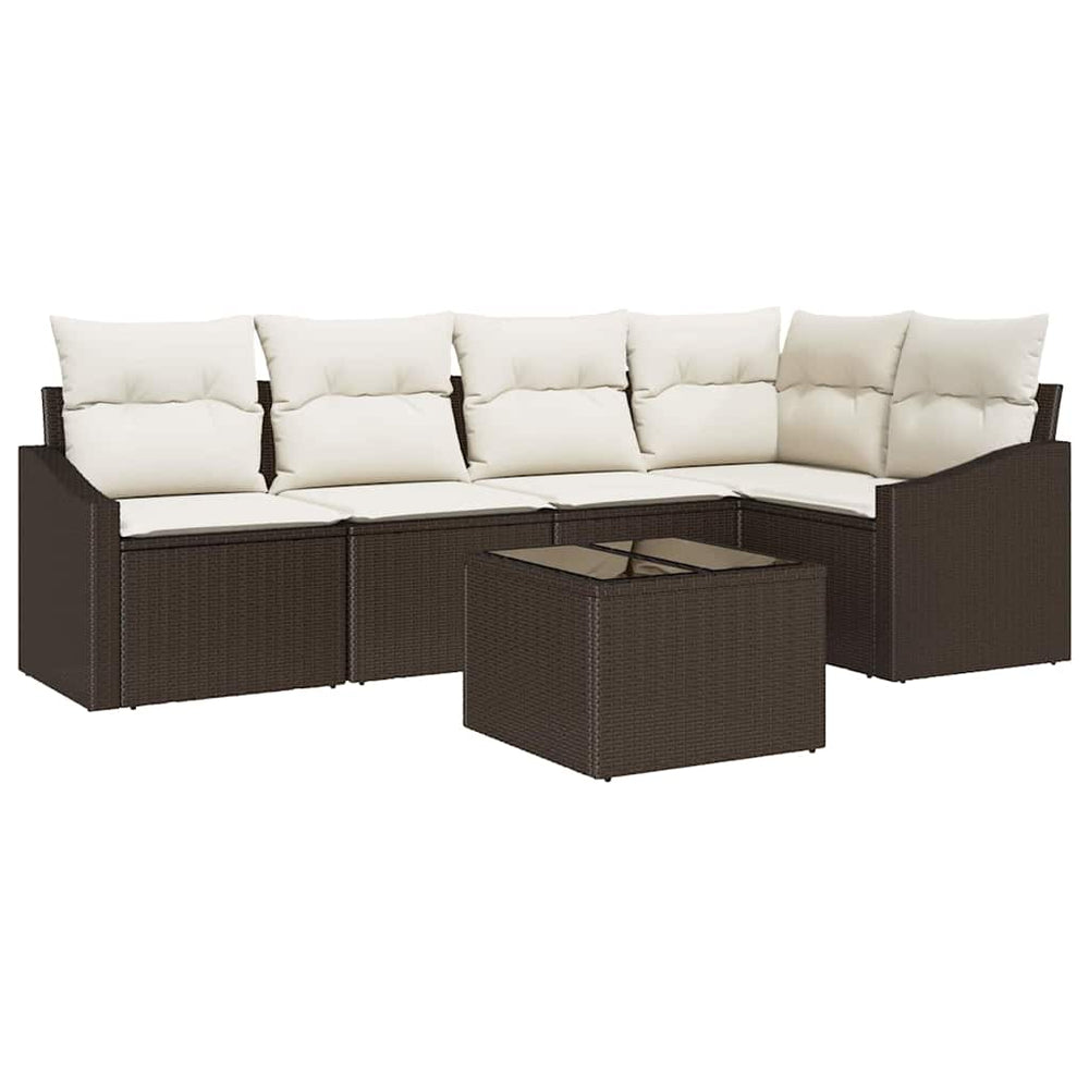 5-piece Garden Dining Set with Cushions, Grey, Poly Rattan