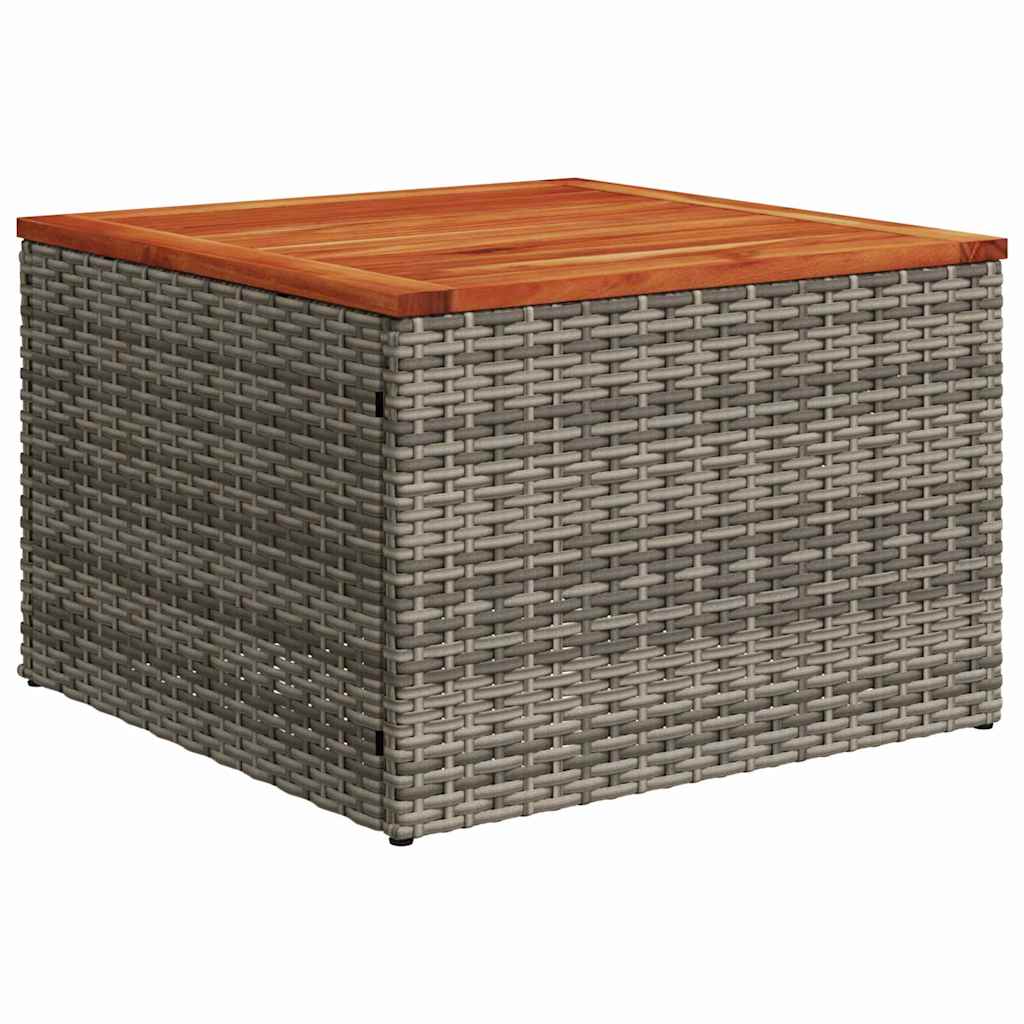 5 dalių sodo sofa komplektas su pilkomis pagalvėmis poli ratanas akacija