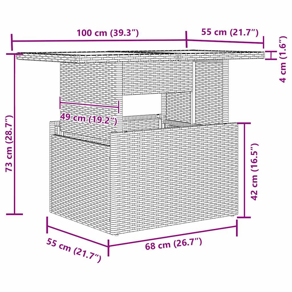 10 dalių sodo sofa rinkinys su pagalvėmis Pilkas Poli Ratano