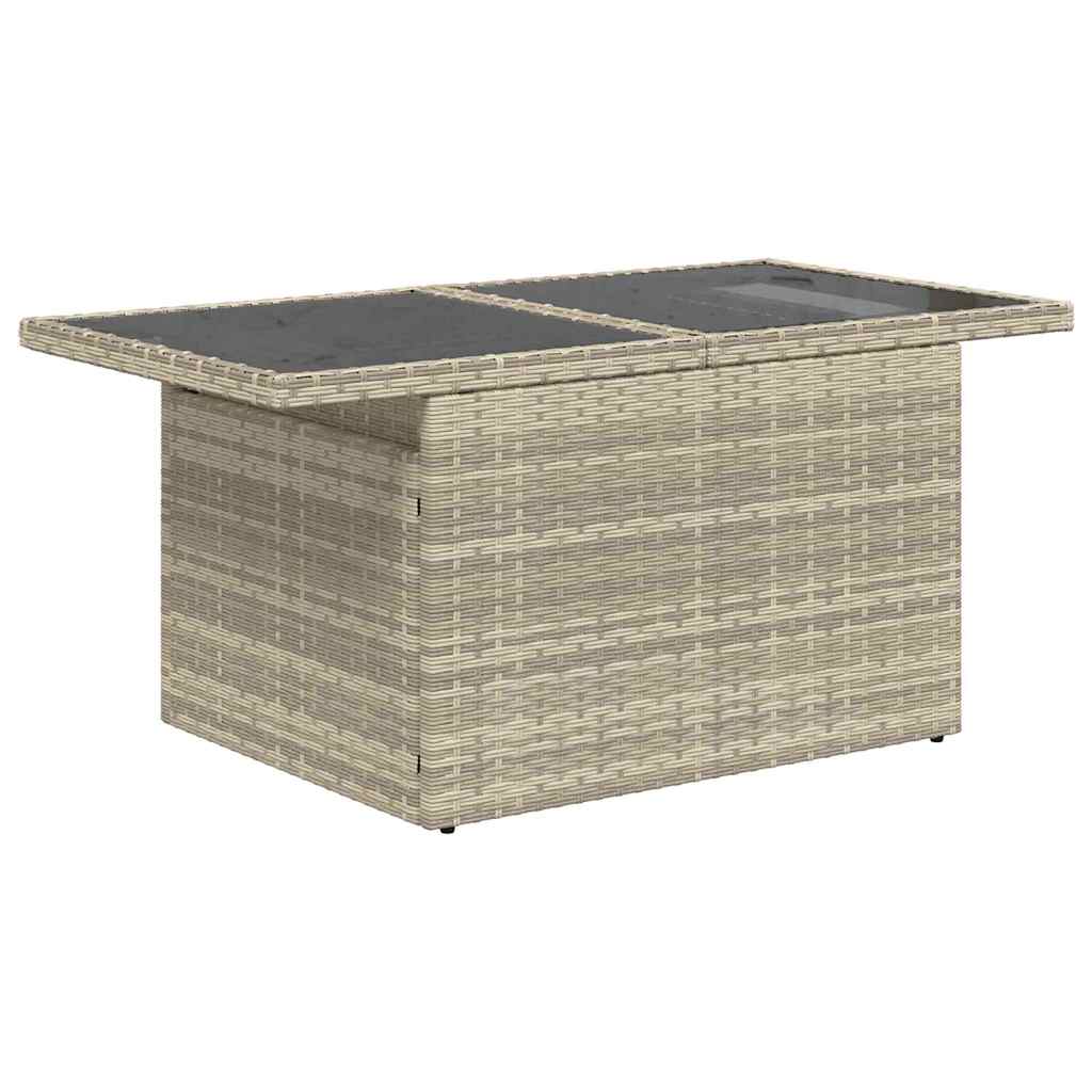 6 dalių sodo sofa komplektas su pagalvėmis Šviesiai pilkas Poli ratanas