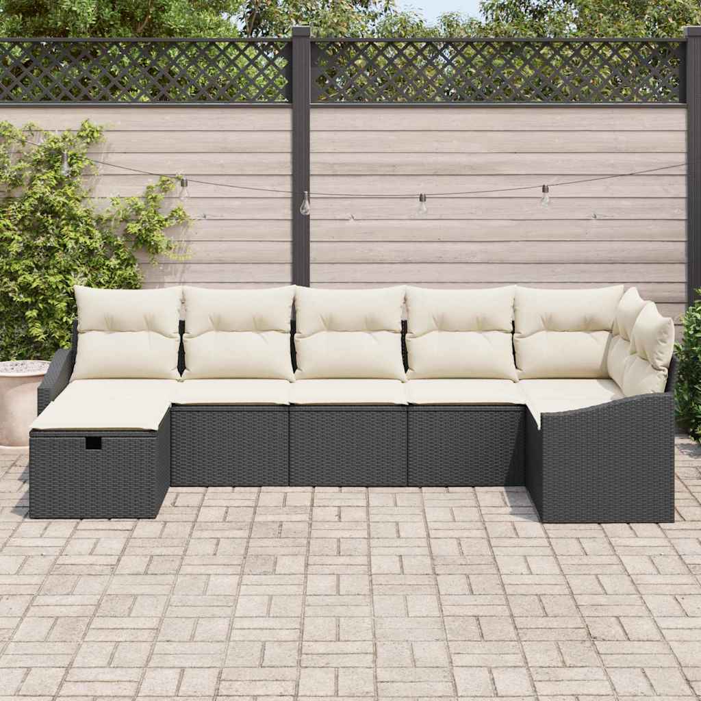 Sofos komplektas su pagalve 7 pcs poliratanas