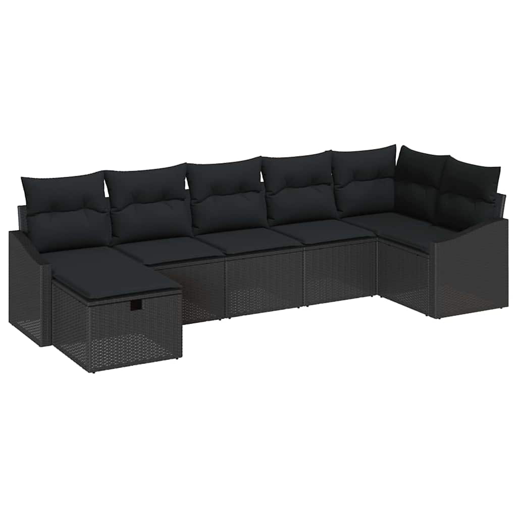 Sofos komplektas su pagalve 7 pcs poliratanas