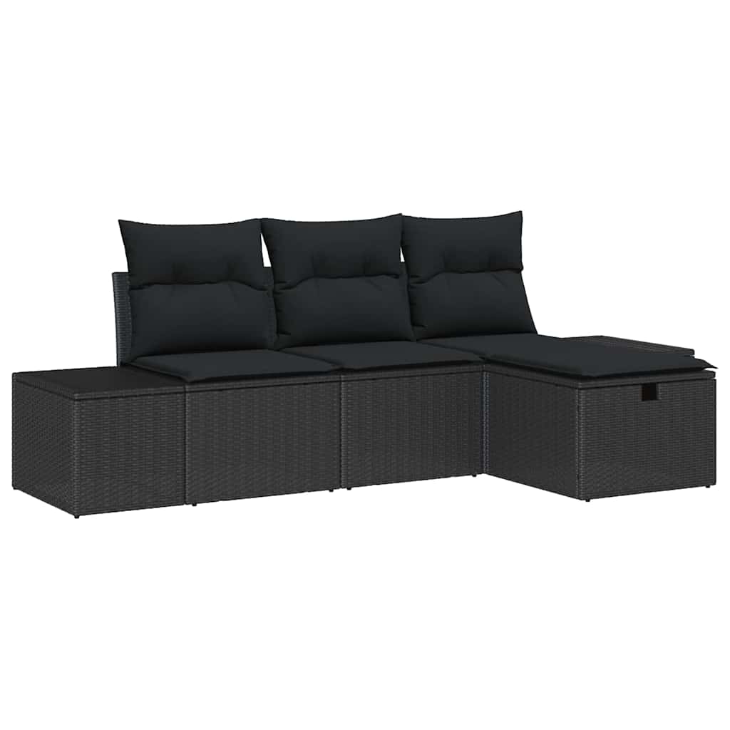 Sofos komplektas su pagalve 4 pcs poliratanas