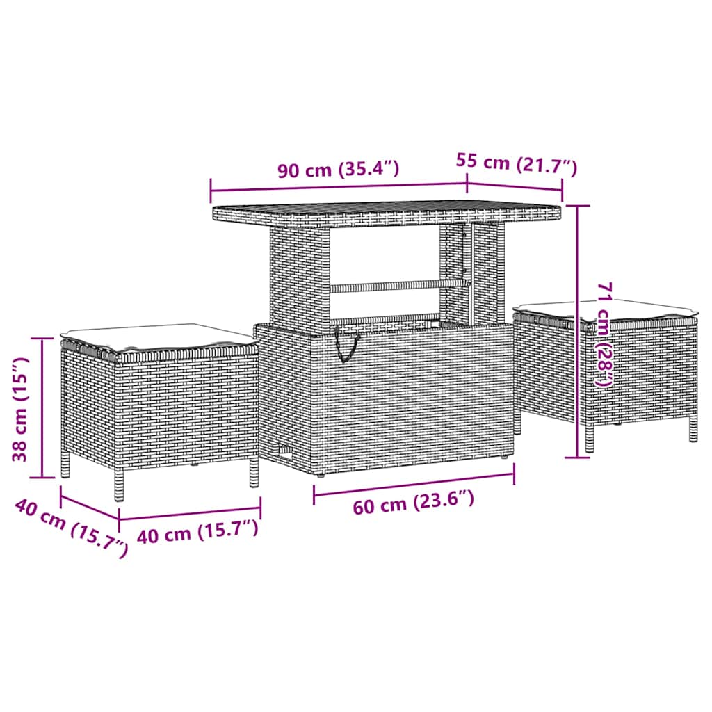 10 dalių sodo sofa rinkinys su pagalvėlėmis juodas poli ratanas akacija