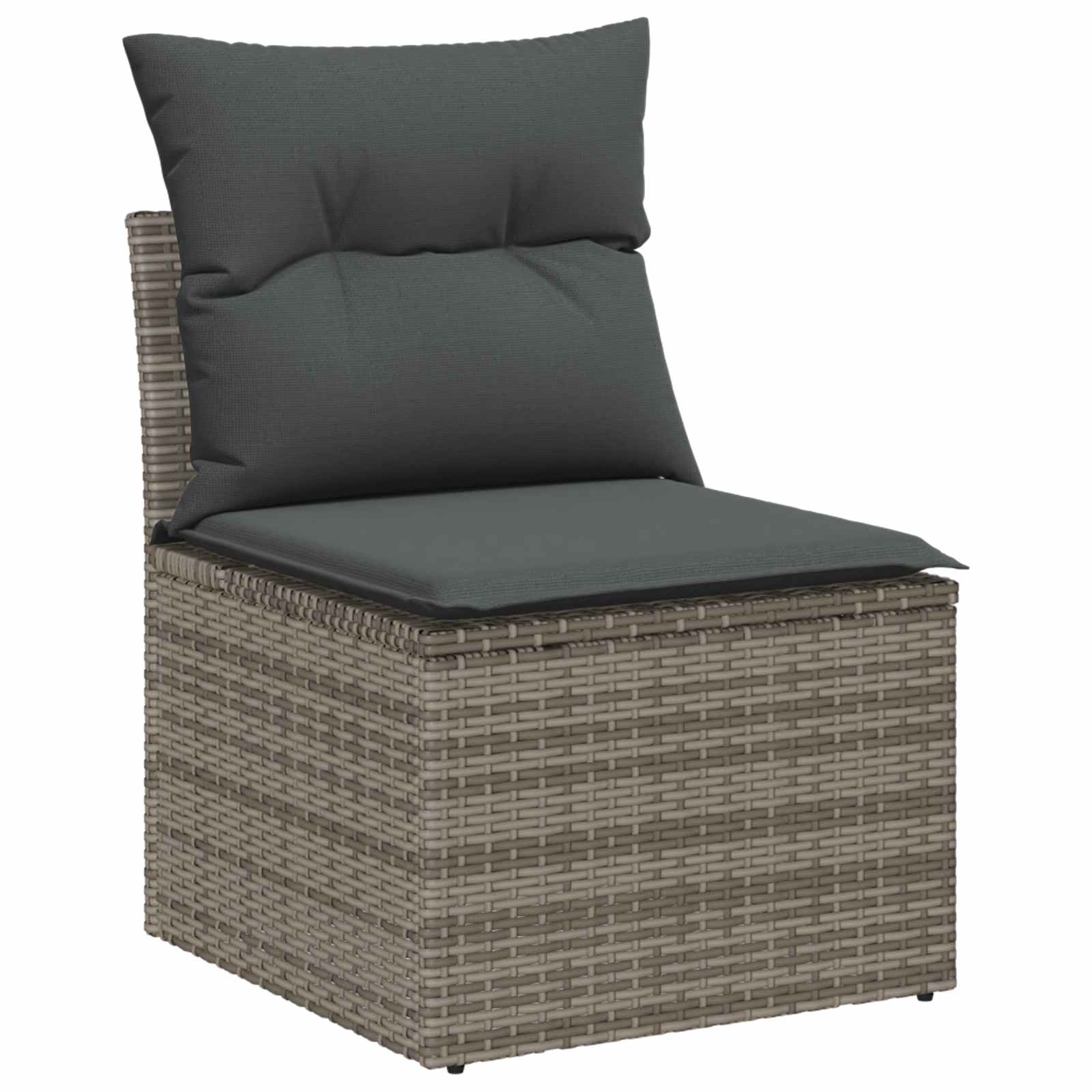8 dalių sodo sofų komplektas su pagalvėlėmis pilkos spalvos poli ratano akacijos