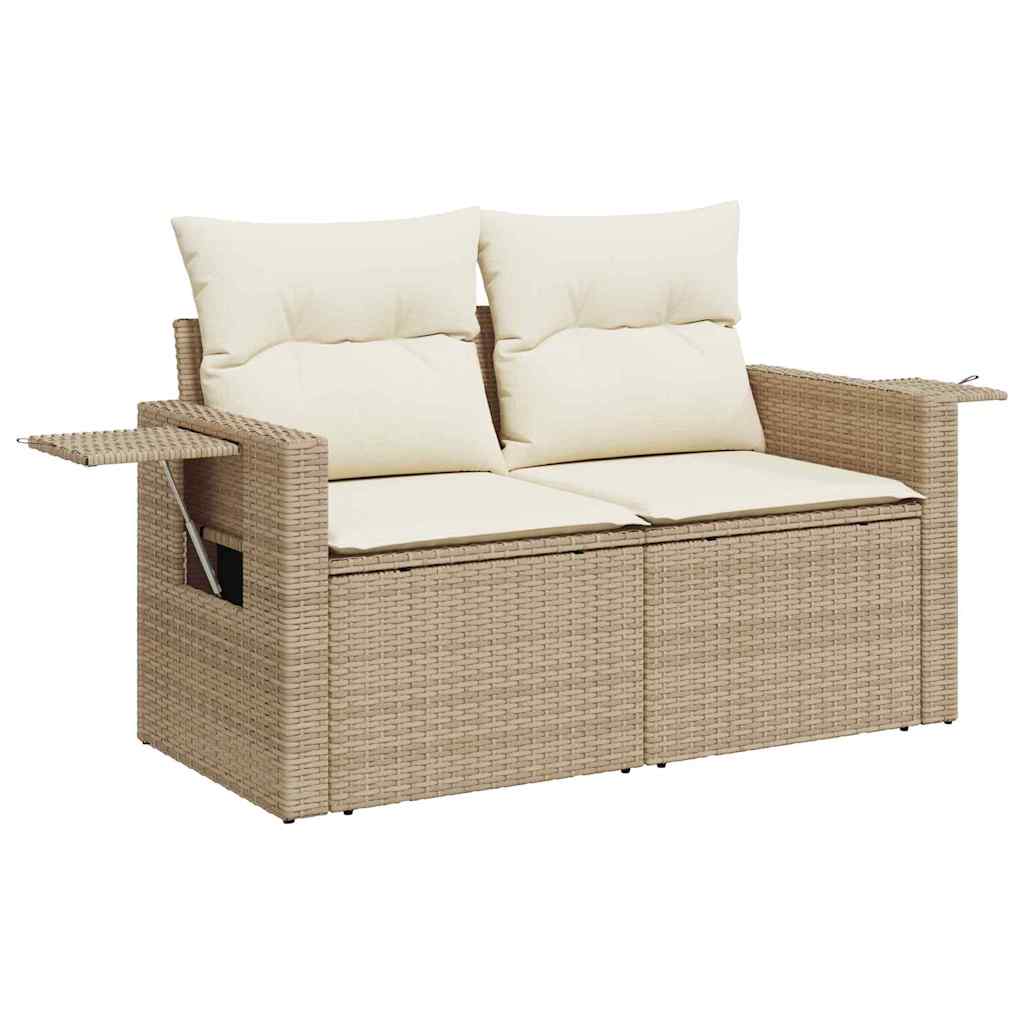 11 dalių sodo sofa rinkinys su pagalvėmis Smėlio poli ratanas akacija