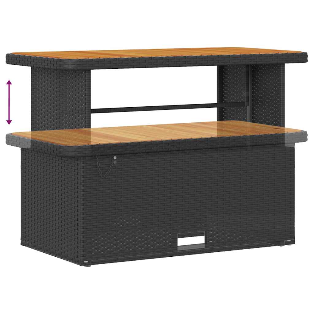 13 dalių sodo sofa rinkinys su pagalvėmis juodo poli ratanas akacijos